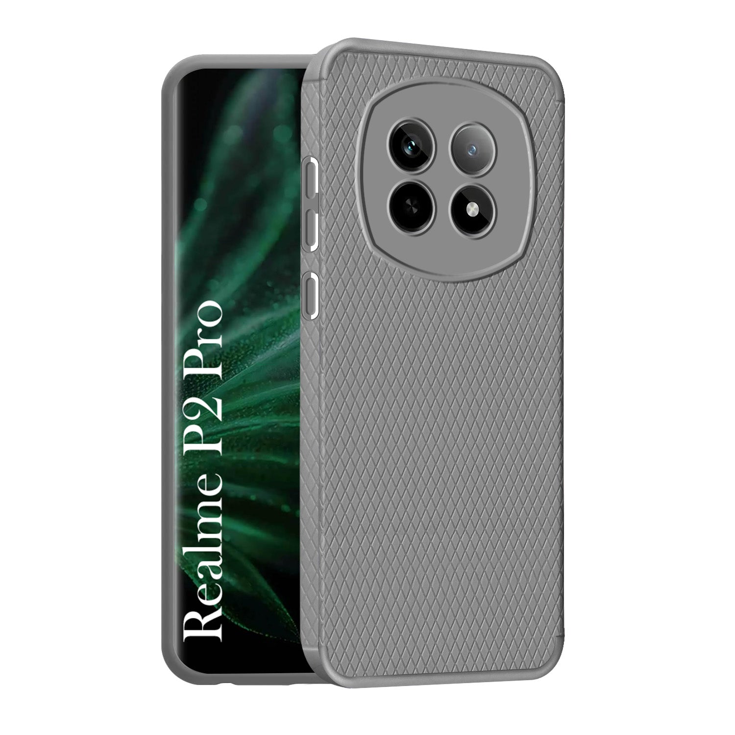 For Realme P2 Pro Back Cover Case (Liquid Silicone | Side Grip | Camera Protection)