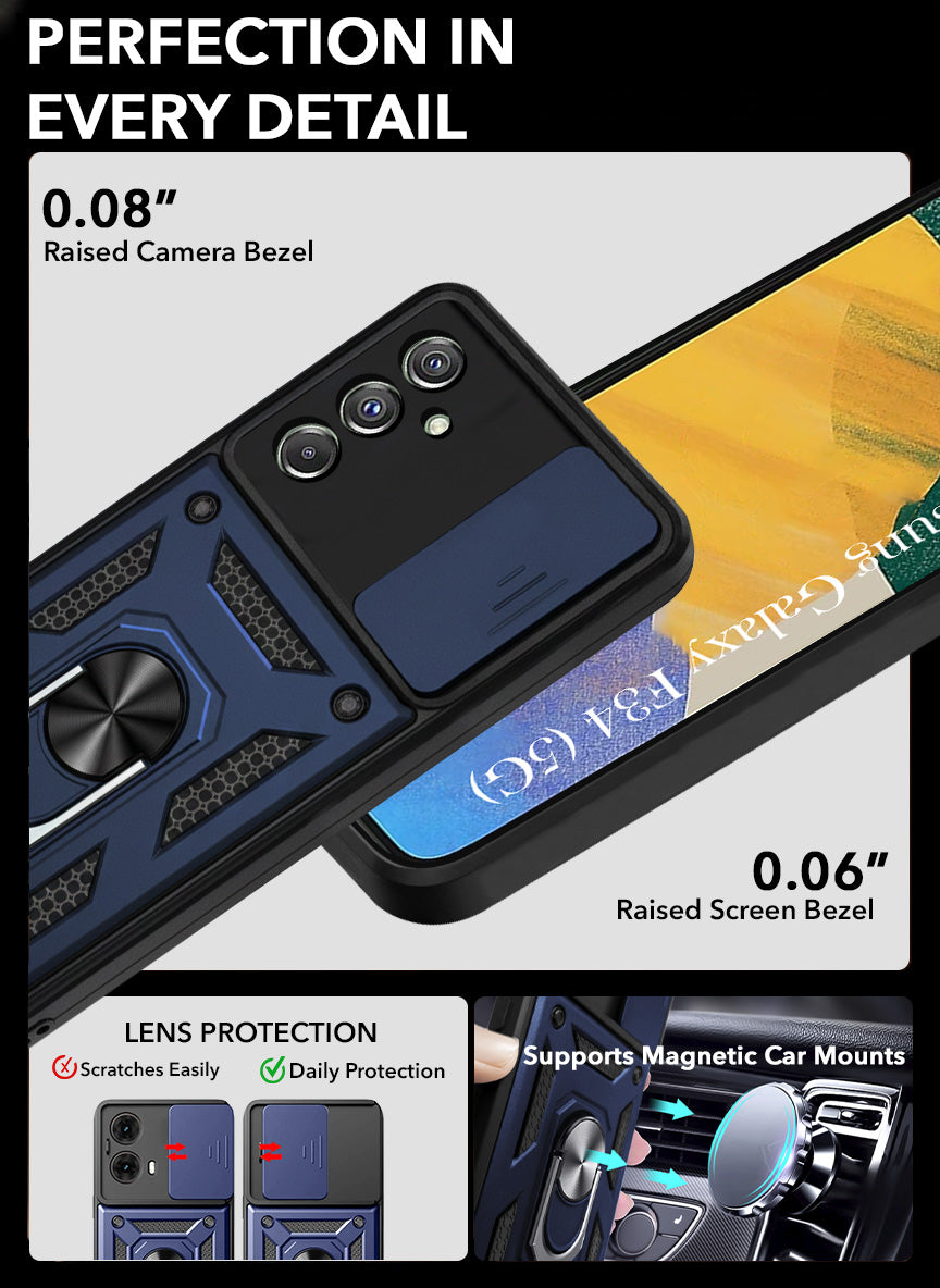 For Samsung Galaxy F34 5G Back Cover Case (Hybrid Dual Armor Polycarbonate)
