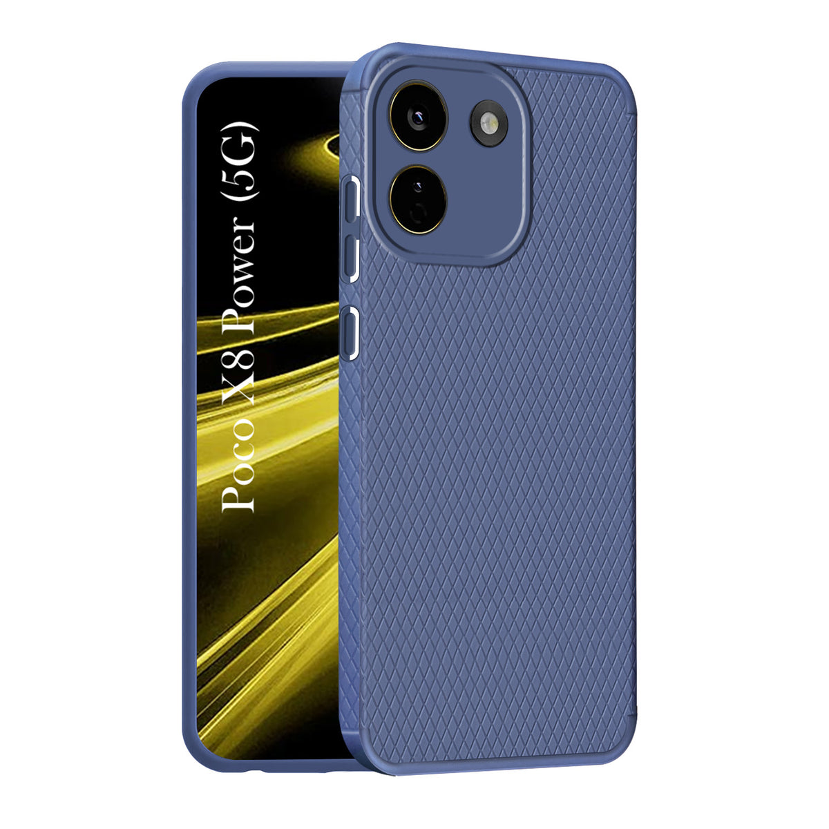 For Poco X8 Power Back Cover Case Liquid Silicone (Camera Protection | Side Grip Texture | Soft and Flexible)