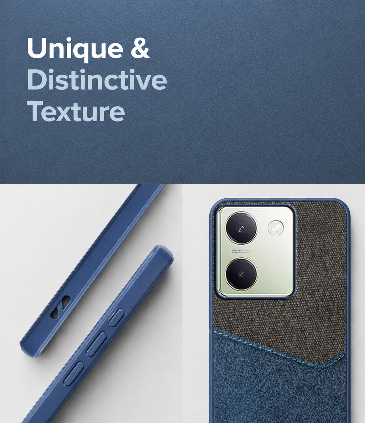 For Vivo Y200 Pro 5G Back Cover Case (Dual PU Leather Stitch | Professional Minimalist | Soft and Flexible)
