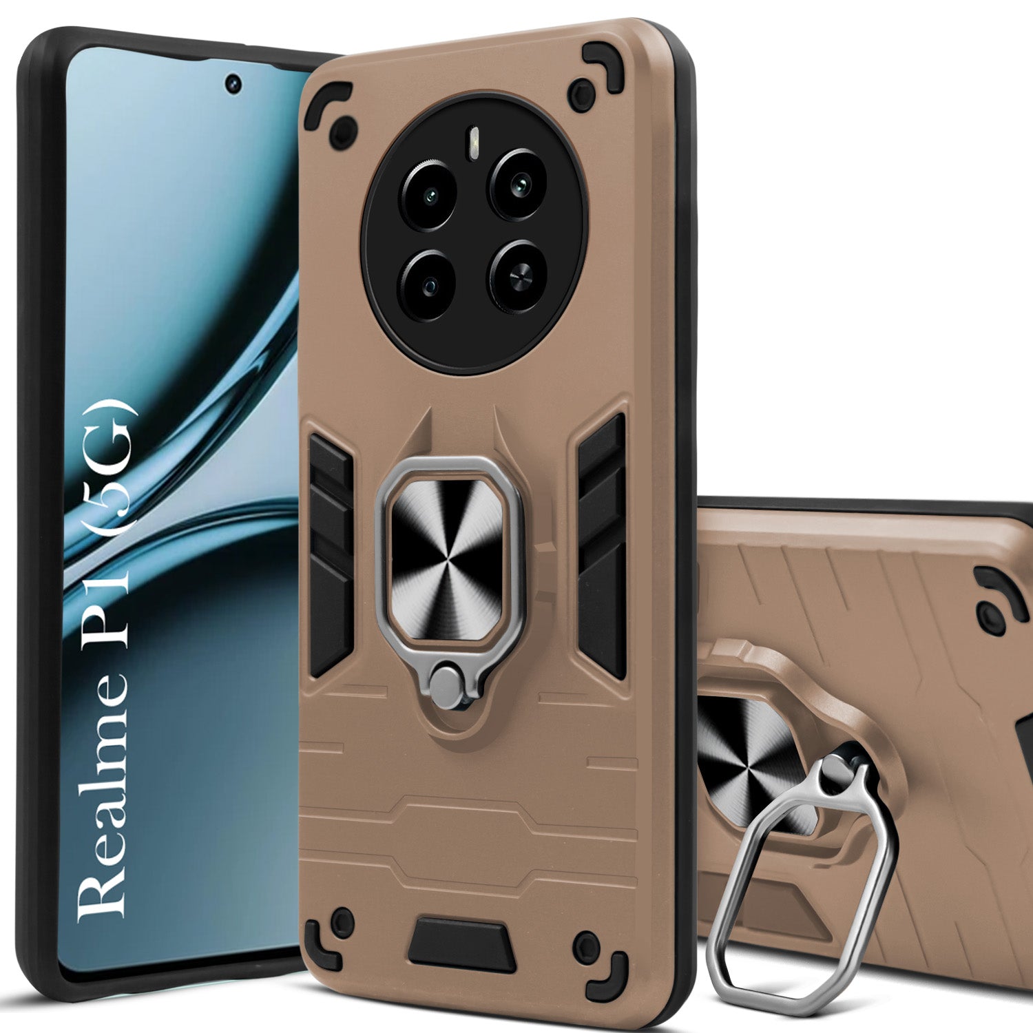 For Realme P1 5G Back Cover Case (Shockproof Polycarbonate Dual Layer Hybrid Armor)