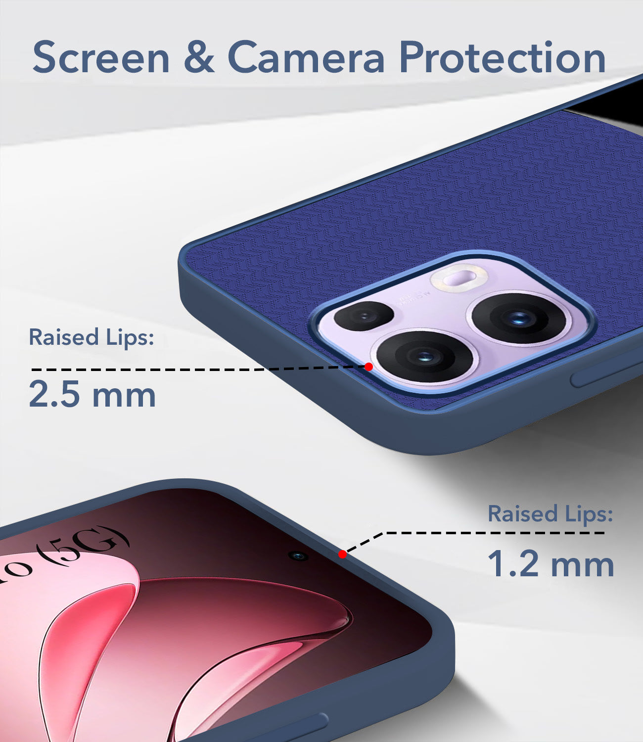 For Oppo Reno13 Pro Silicone Finish Back Cover Case (Premium Minimalist Professional Feel | Camera Protection Bump)