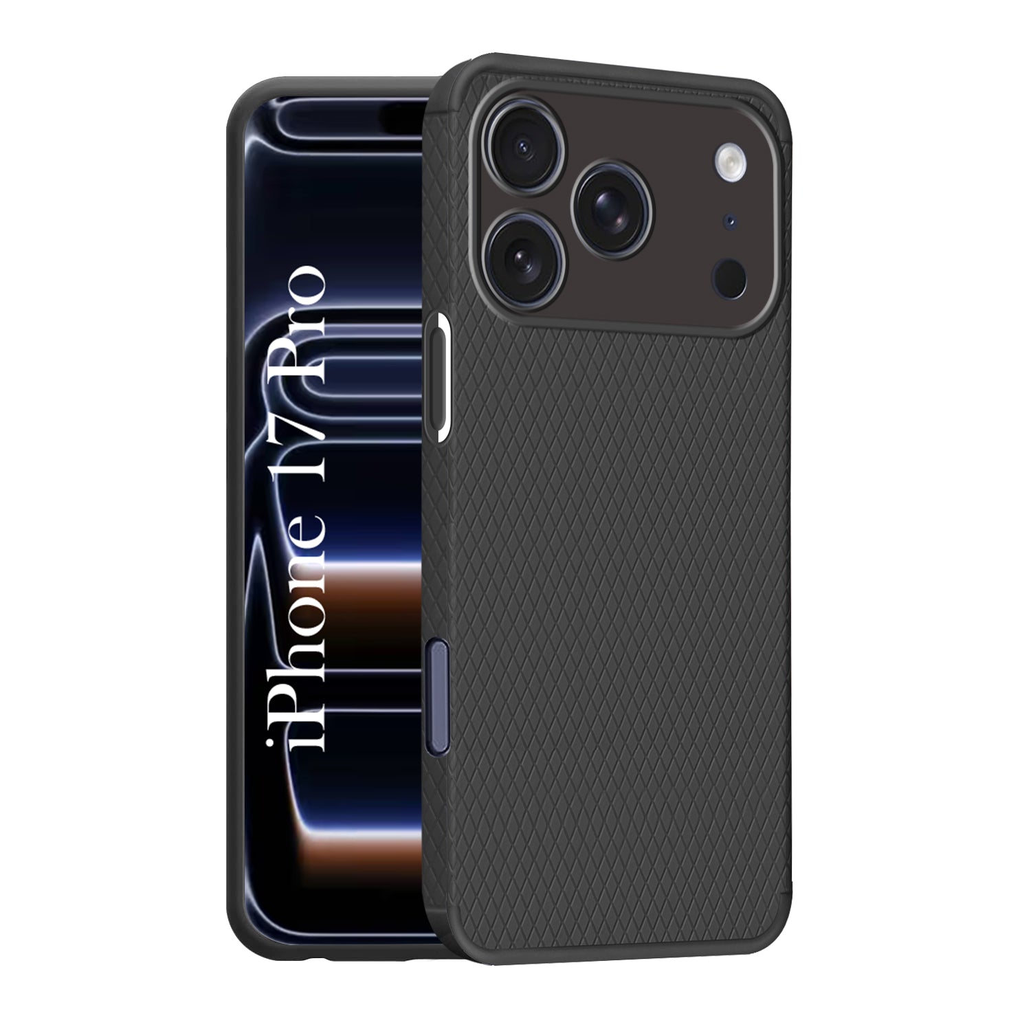 For Apple iPhone 17 Pro Back Cover Case(Camera Protection | Side Grip Texture | Soft and Flexible)