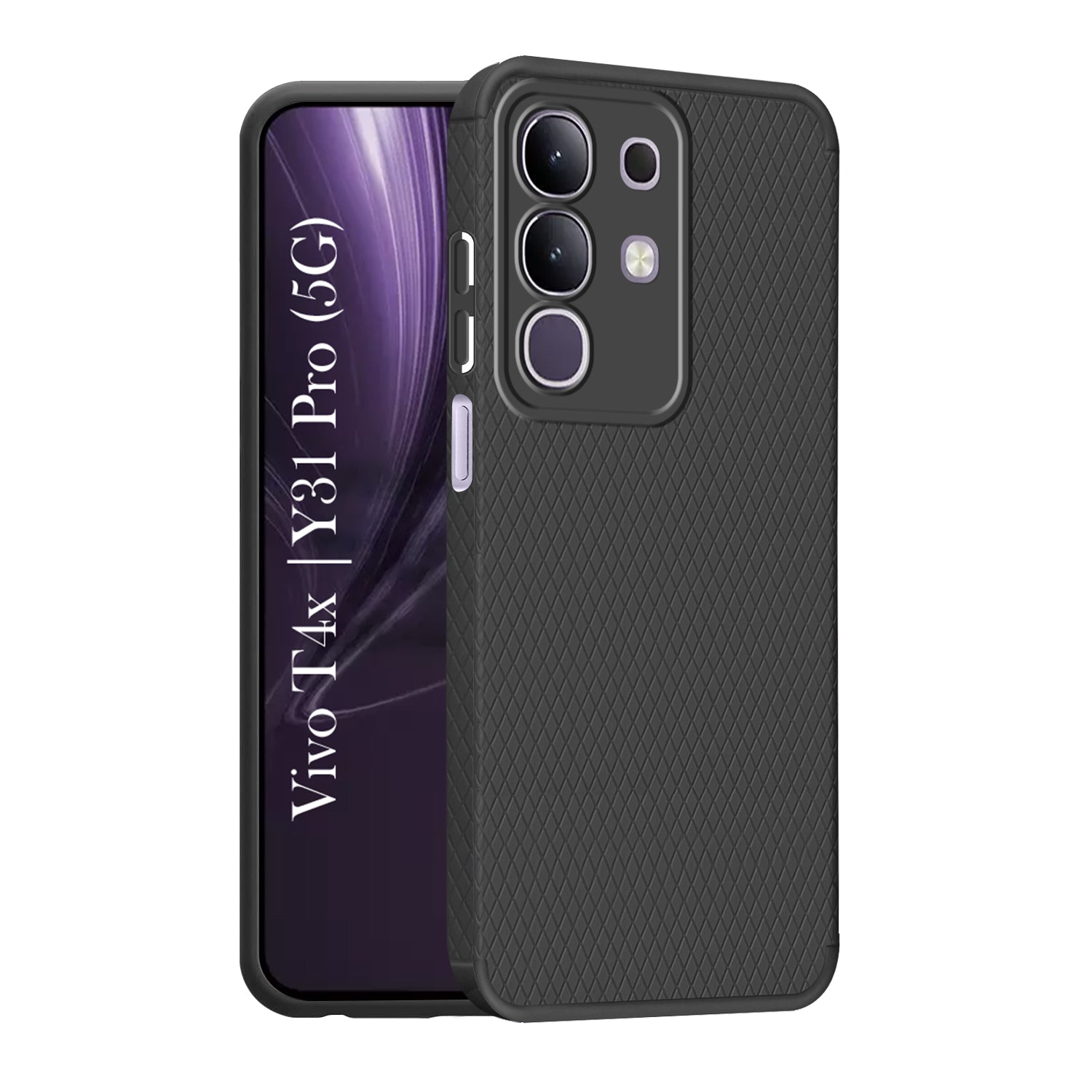 For Vivo T4x | Vivo Y31 Pro Back Cover Case (Liquid Silicone | Side Grip | Camera Protection)