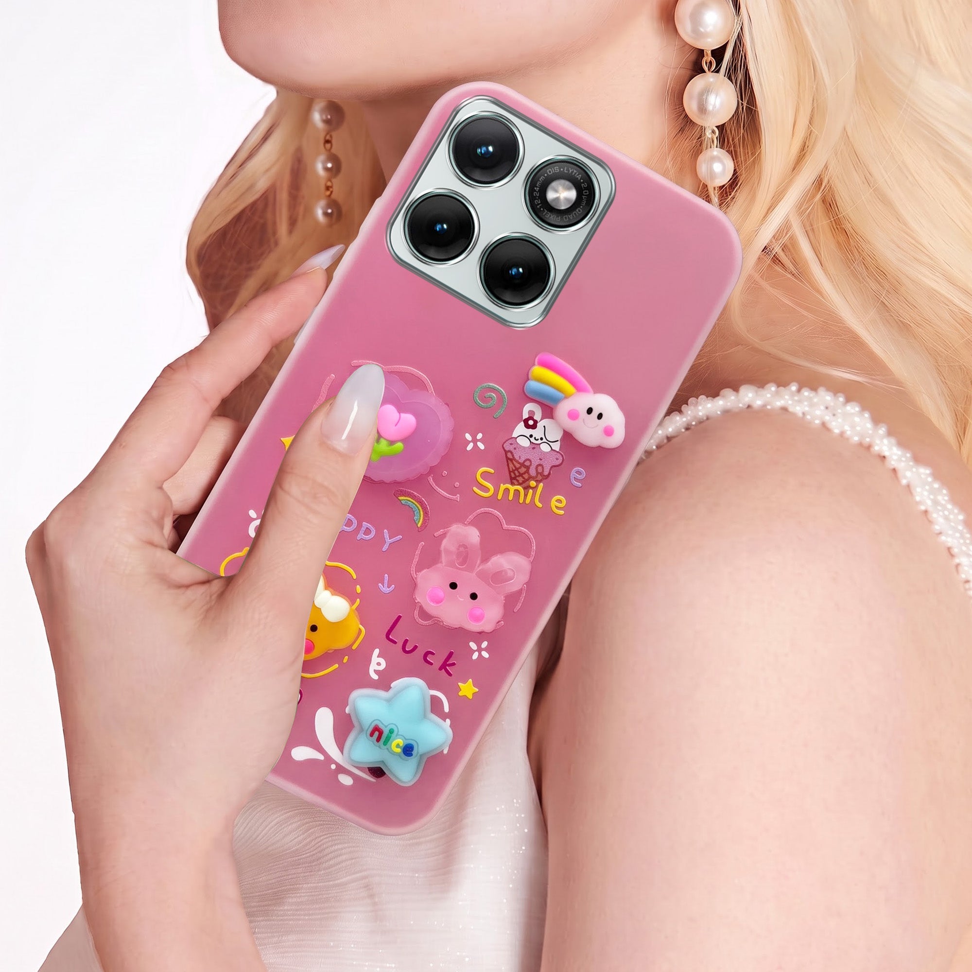 For Motorola Moto Edge 70 Fusion Back Cover Case (3D Cute Cartoons | Hard Back Side Soft | Matte Premium Finish | HD Printing)