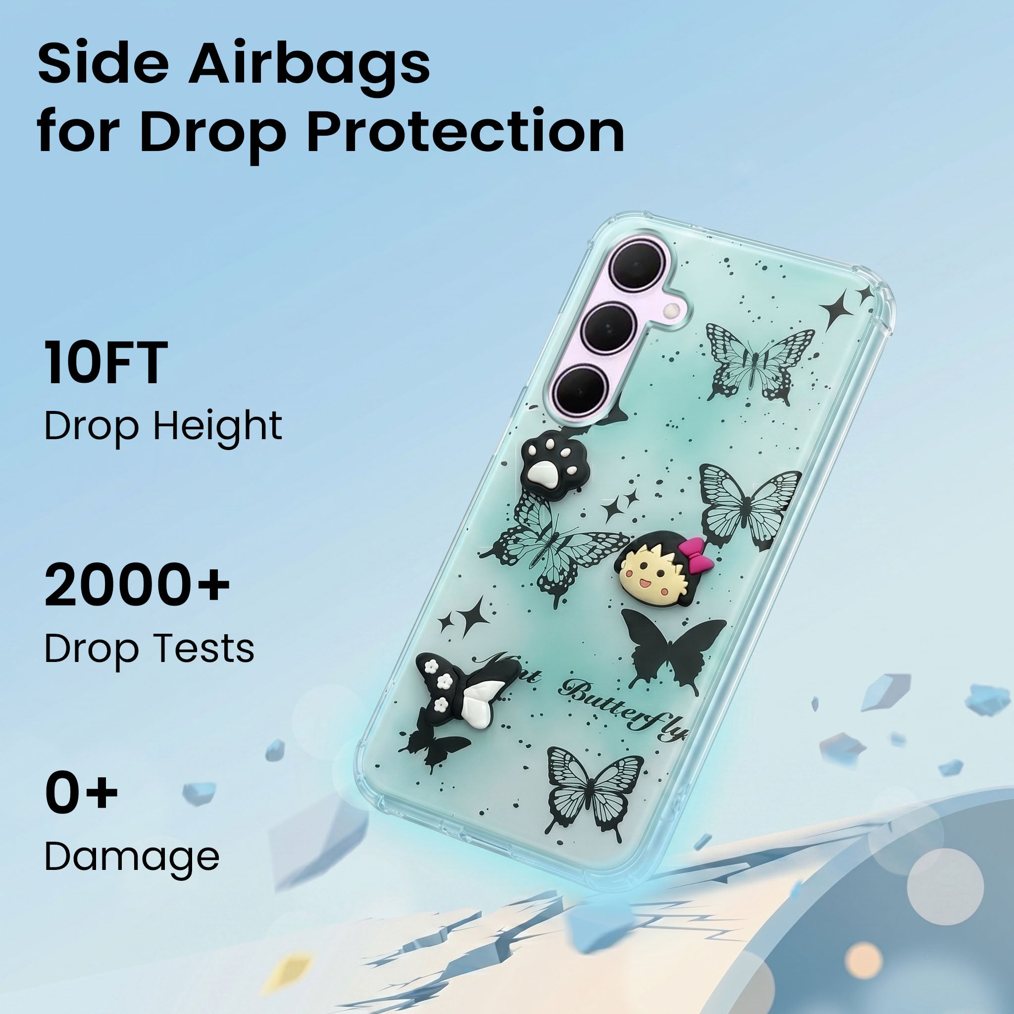For Samsung Galaxy A35 5G Back Cover Case (3D Cute Cartoons | Hard Back Side Soft | Matte Premium Finish | HD Printing)