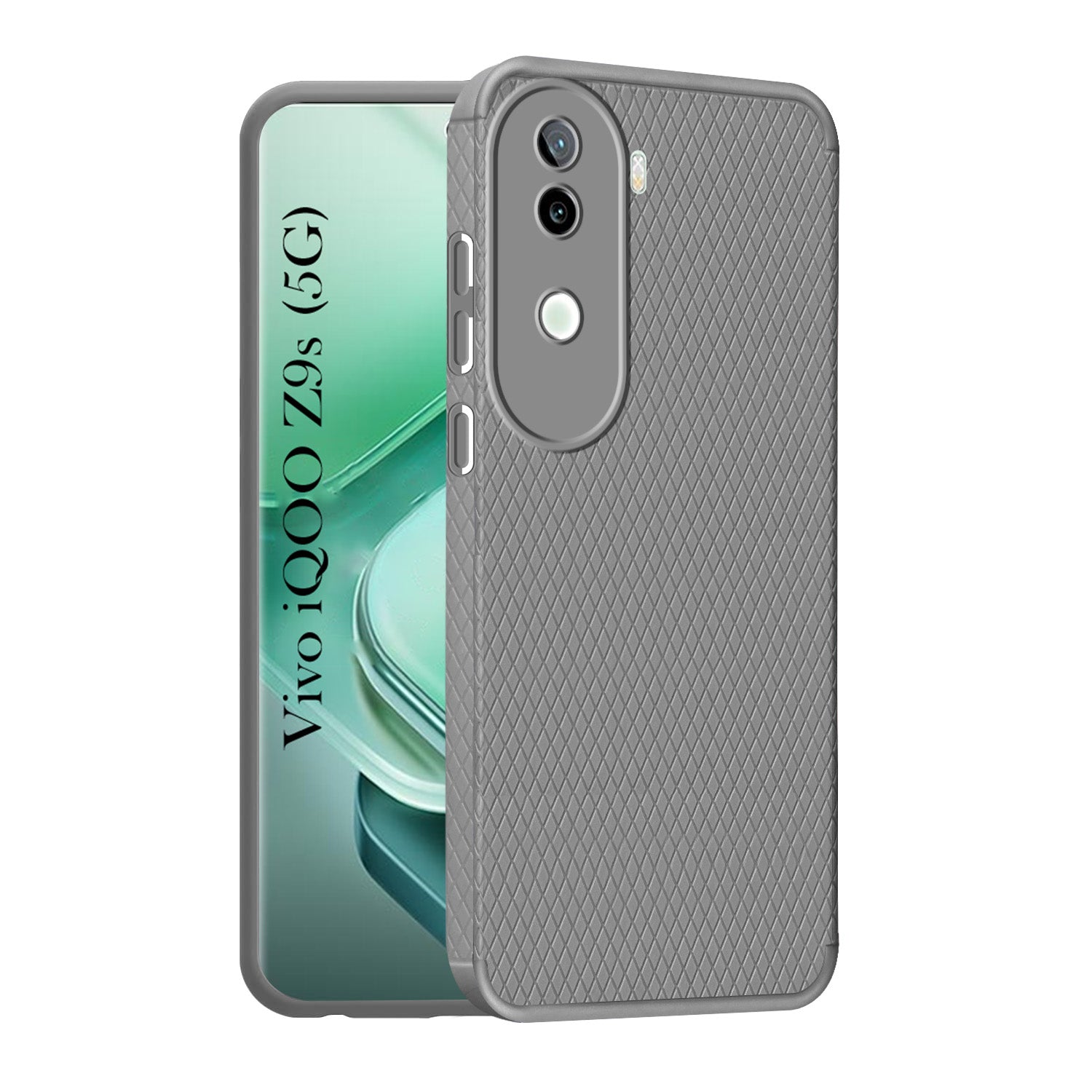 For Vivo iQOO Z9s Back Cover Case (Liquid Silicone | Side Grip | Camera Protection)