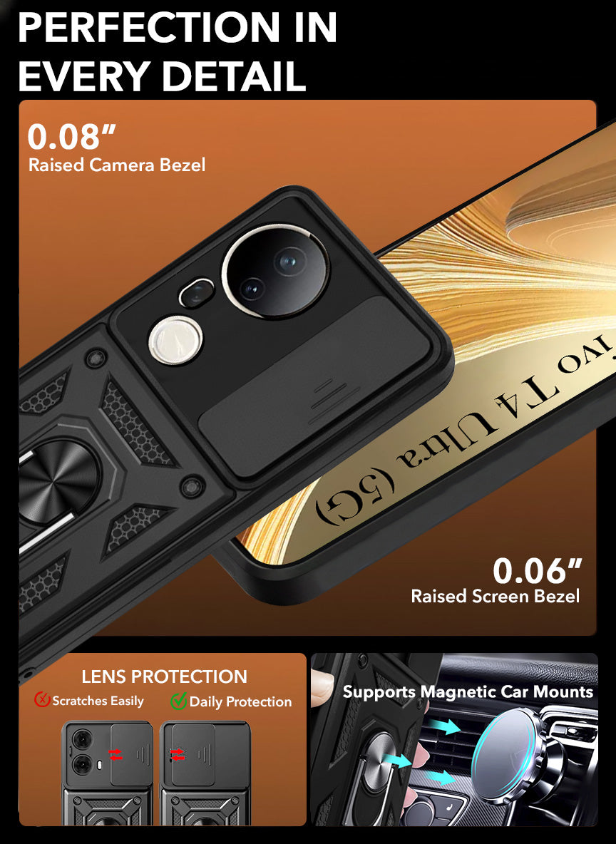 For Vivo T4 Ultra Back Cover Case (Hybrid Dual Armor Polycarbonate)