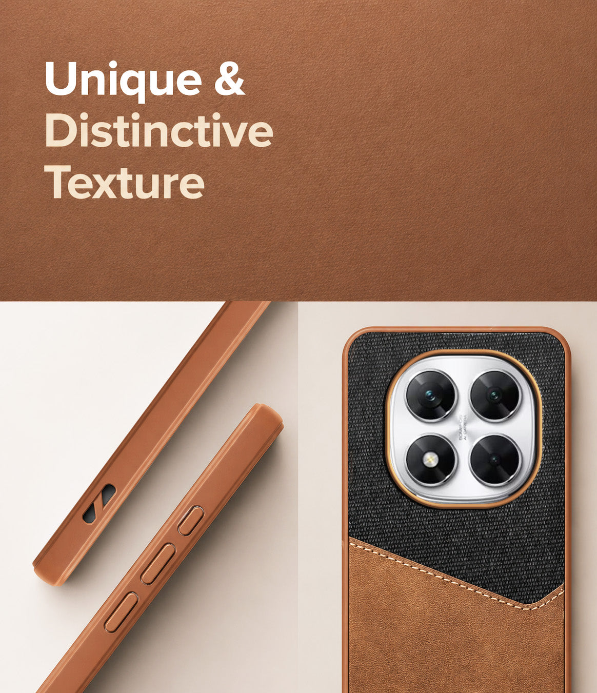 For Xiaomi Poco X7 Back Cover Case (Dual PU Leather Stitch | Professional Minimalist | Soft and Flexible)