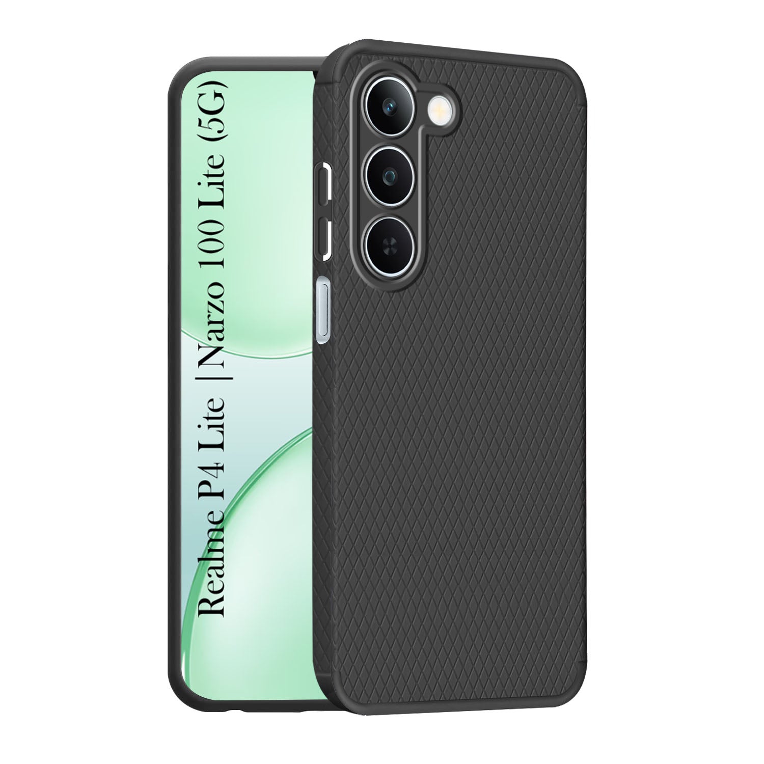 For Realme P4 Lite 5G | Realme Narzo 100 Lite 5G Back Cover Case Liquid Silicone (Camera Protection | Side Grip Texture | Soft and Flexible)