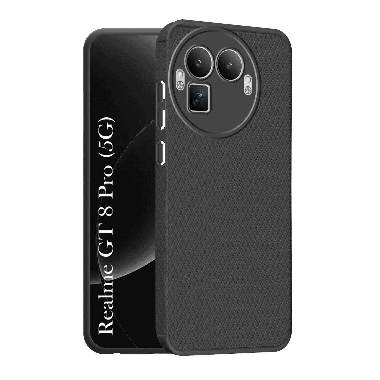 For Realme GT 8 Pro Back Cover Case Liquid Silicone (Camera Protection | Side Grip Texture | Soft and Flexible)