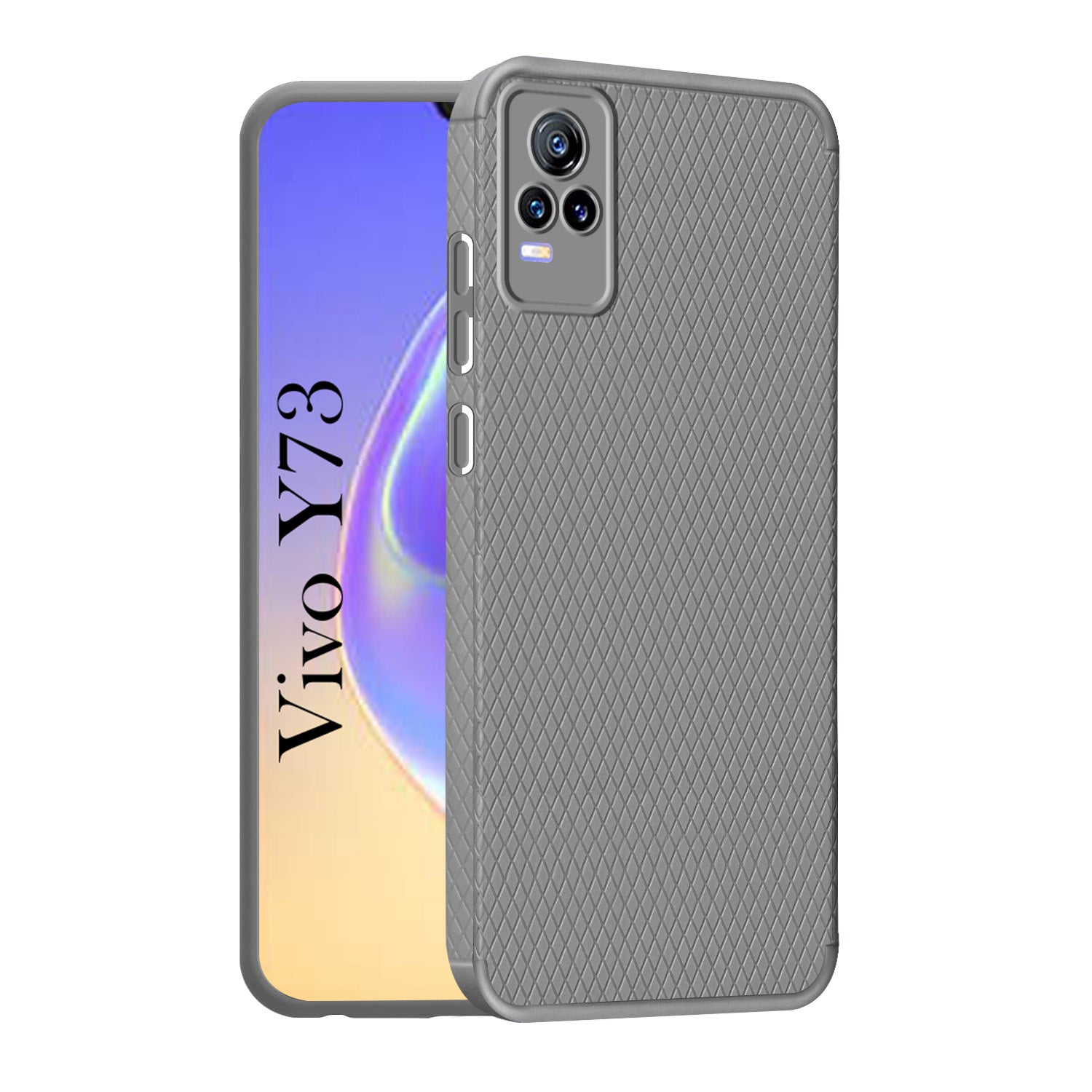 For Vivo Y73 Back Cover Case (Liquid Silicone | Side Grip | Camera Protection)