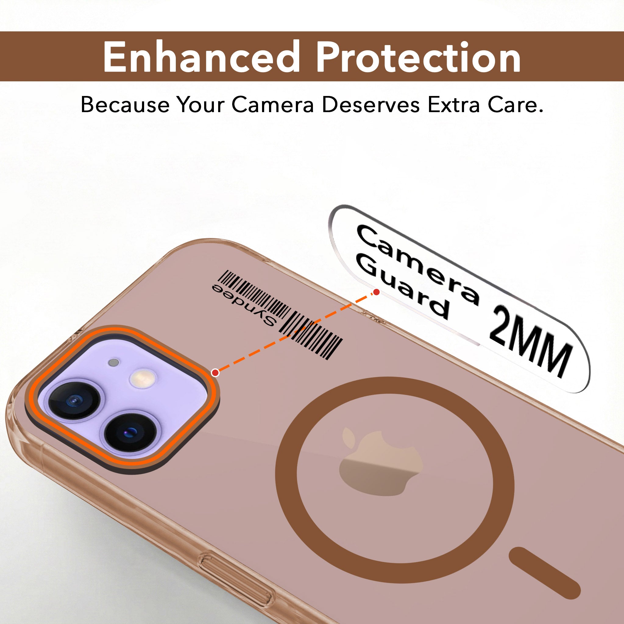 For Apple iPhone 12 Back Cover Case (Soft Touch | Camera Bump Protection | MagSafe Compatible | Matte Finish)