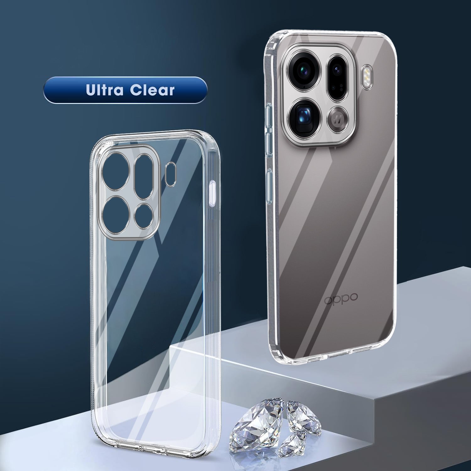 For Oppo Find X9 Pro Back Cover Case Silicone (Clear Shockproof Case with Camera Protection | Soft and Flexible | Transparent)