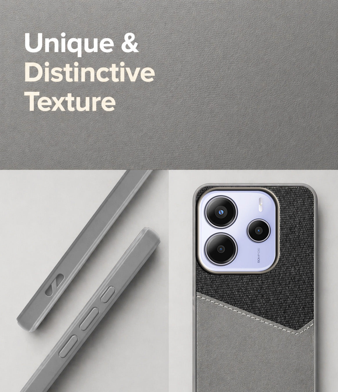 For Redmi Note 14 Back Cover Case (Dual PU Leather Stitch | Professional Minimalist | Soft and Flexible)
