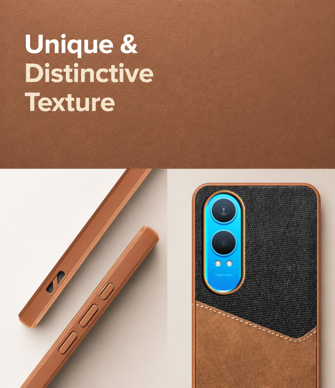 For OnePlus Nord CE 4 Lite Back Cover Case (Dual PU Leather Stitch | Professional Minimalist | Soft and Flexible)