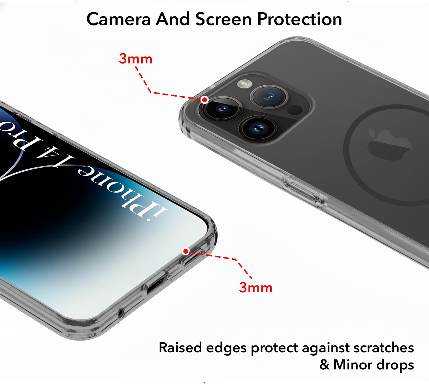 For Apple iPhone 14 Pro Max Back Cover Case Silicone (Slim Paper Thin | Camera Protection Bump | Minimalist Professional | Soft Flexible) "