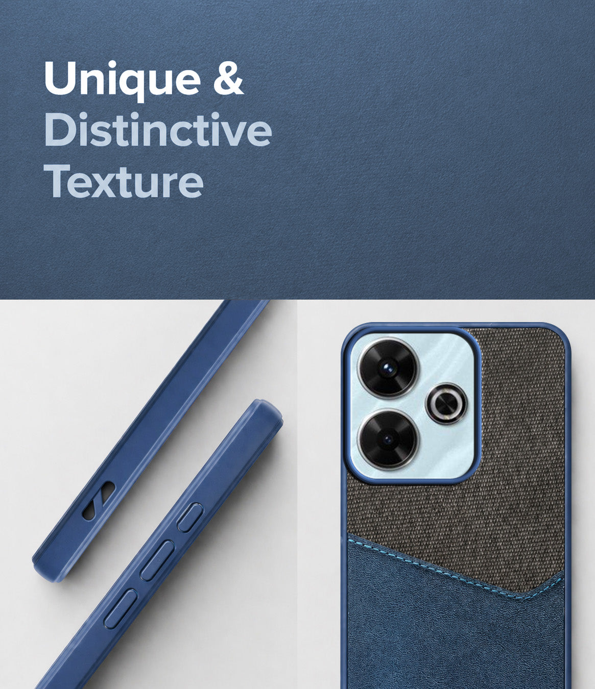 For Xiaomi Mi Redmi 13 4G | 5G Back Cover Case (Dual PU Leather Stitch | Professional Minimalist | Soft and Flexible)