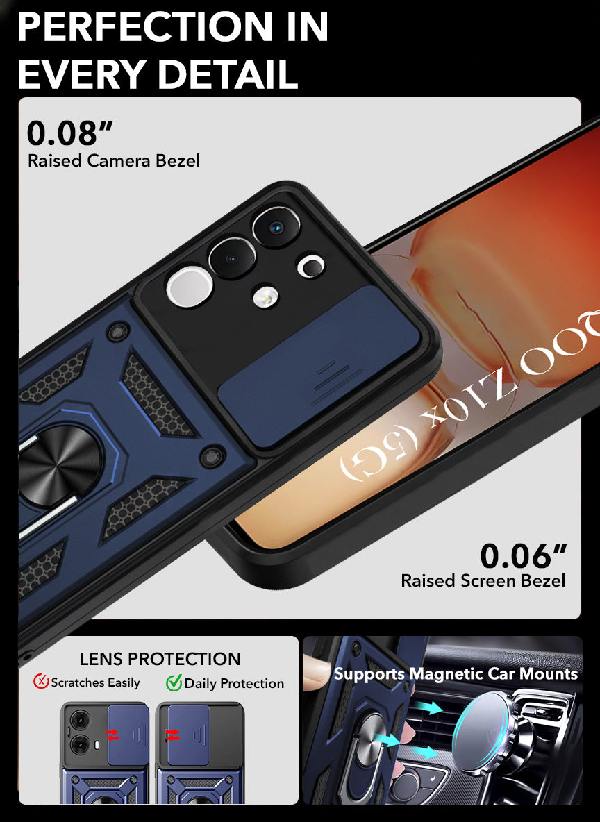 For Vivo iQOO Z10x Back Cover Case (Hybrid Dual Armor Polycarbonate)