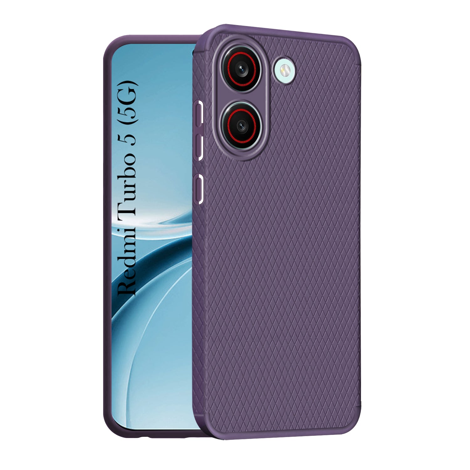 For Redmi Turbo 5 Back Cover Case Liquid Silicone (Camera Protection | Side Grip Texture | Soft and Flexible)