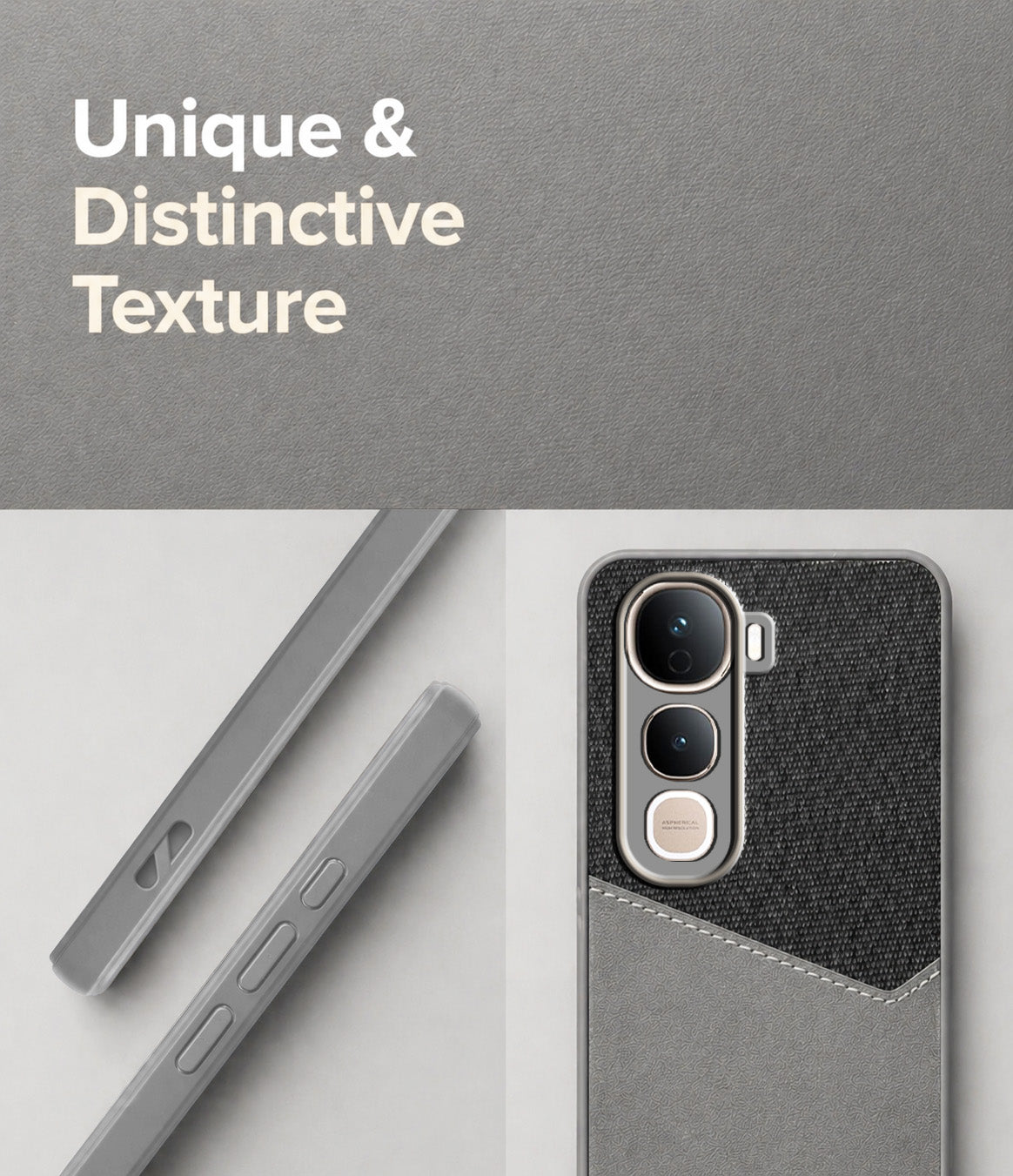 For Vivo Y400 Pro Back Cover Case (Dual PU Leather Stitch | Professional Minimalist | Soft and Flexible)