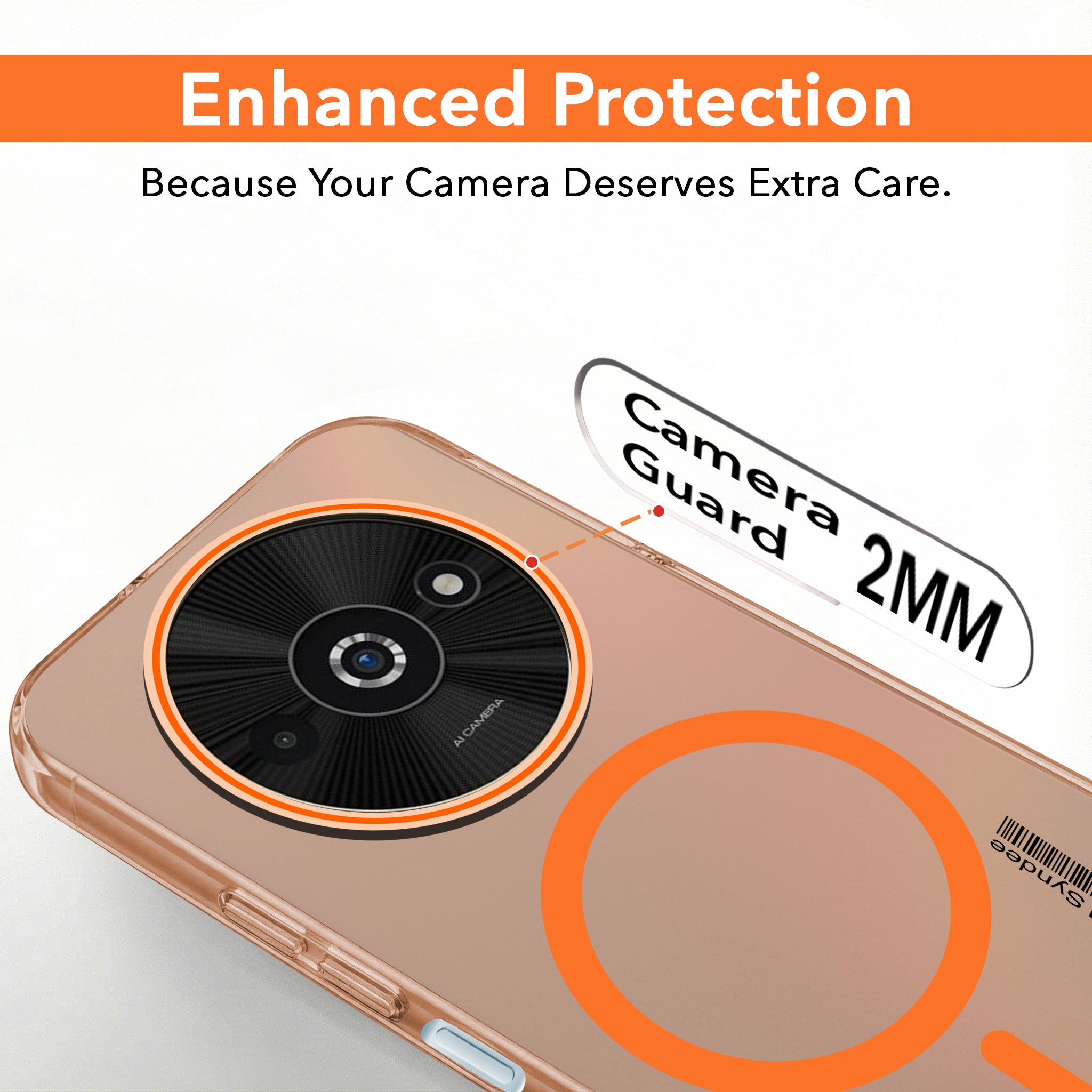 For Xiaomi Poco C61 Back Cover Case (Soft Touch | Camera Bump Protection | MagSafe Compatible | Matte Finish)