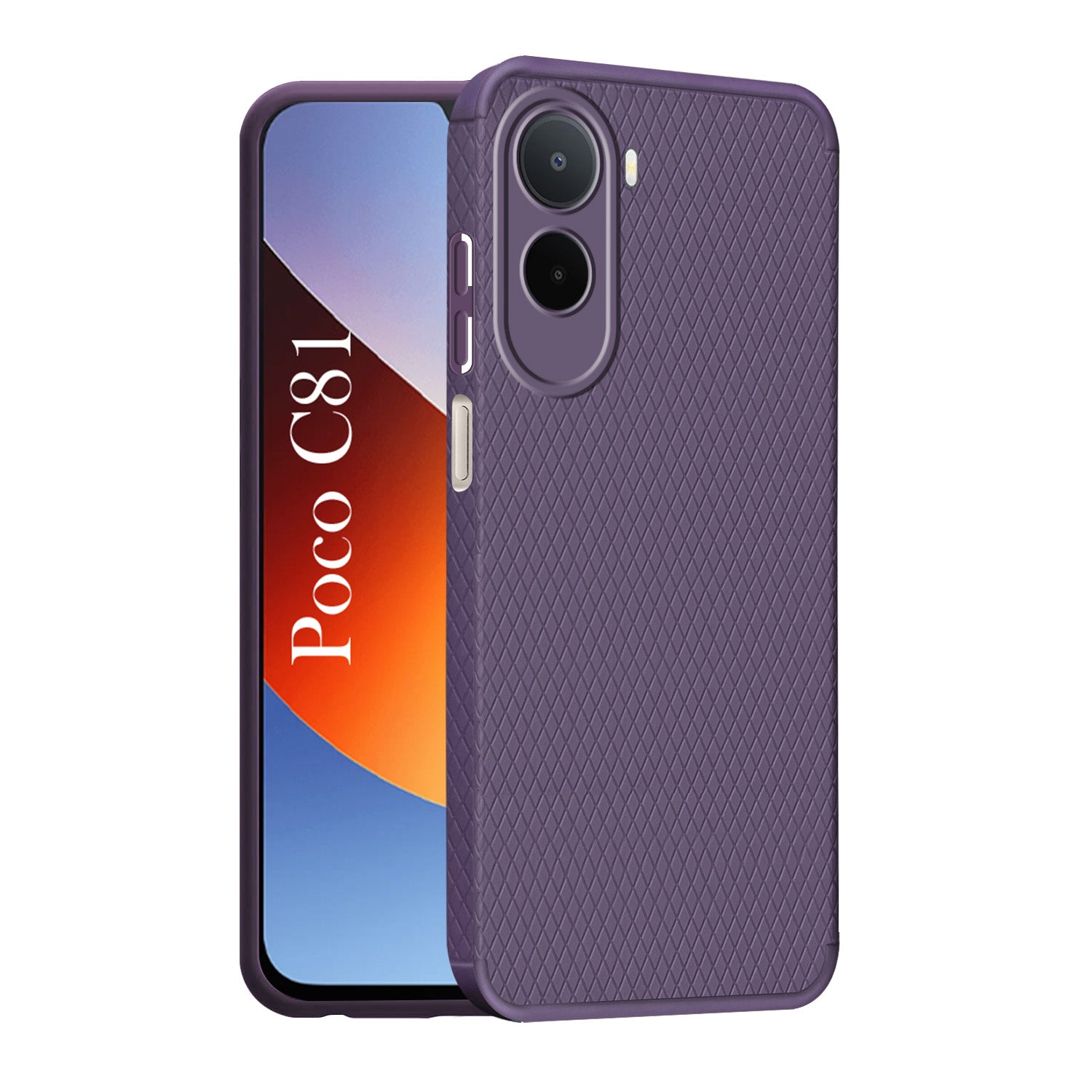 For Poco C81 5G Back Cover Case Liquid Silicone (Camera Protection | Side Grip Texture | Soft and Flexible)