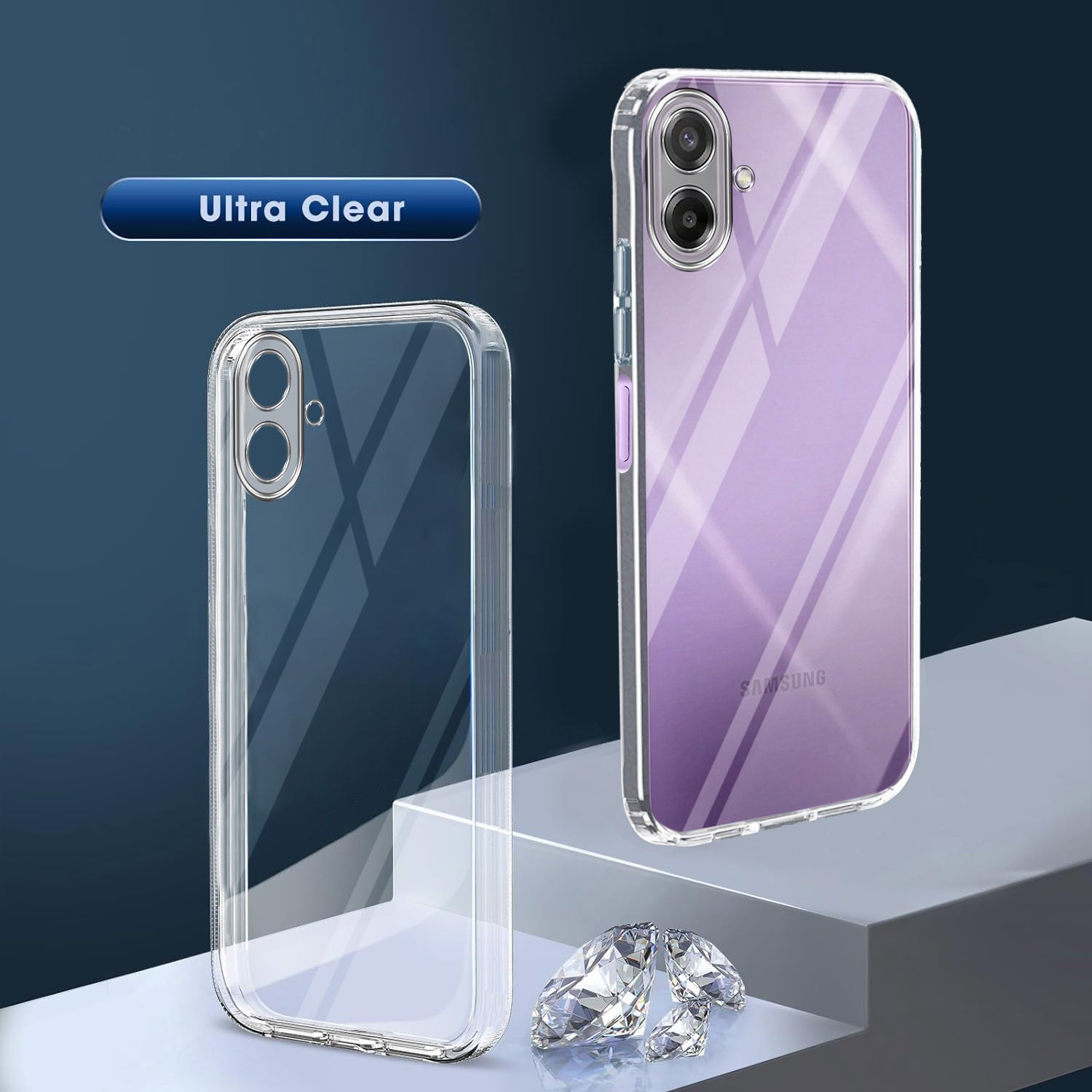 For Samsung Galaxy M17e Back Cover Case Silicone (Clear Shockproof Case with Camera Protection | Soft and Flexible | Transparent)