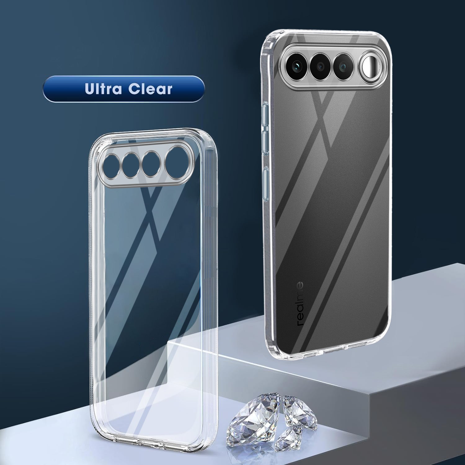 For Realme 16 Back Cover Case Silicone (Clear Shockproof Case with Camera Protection | Soft and Flexible | Transparent)