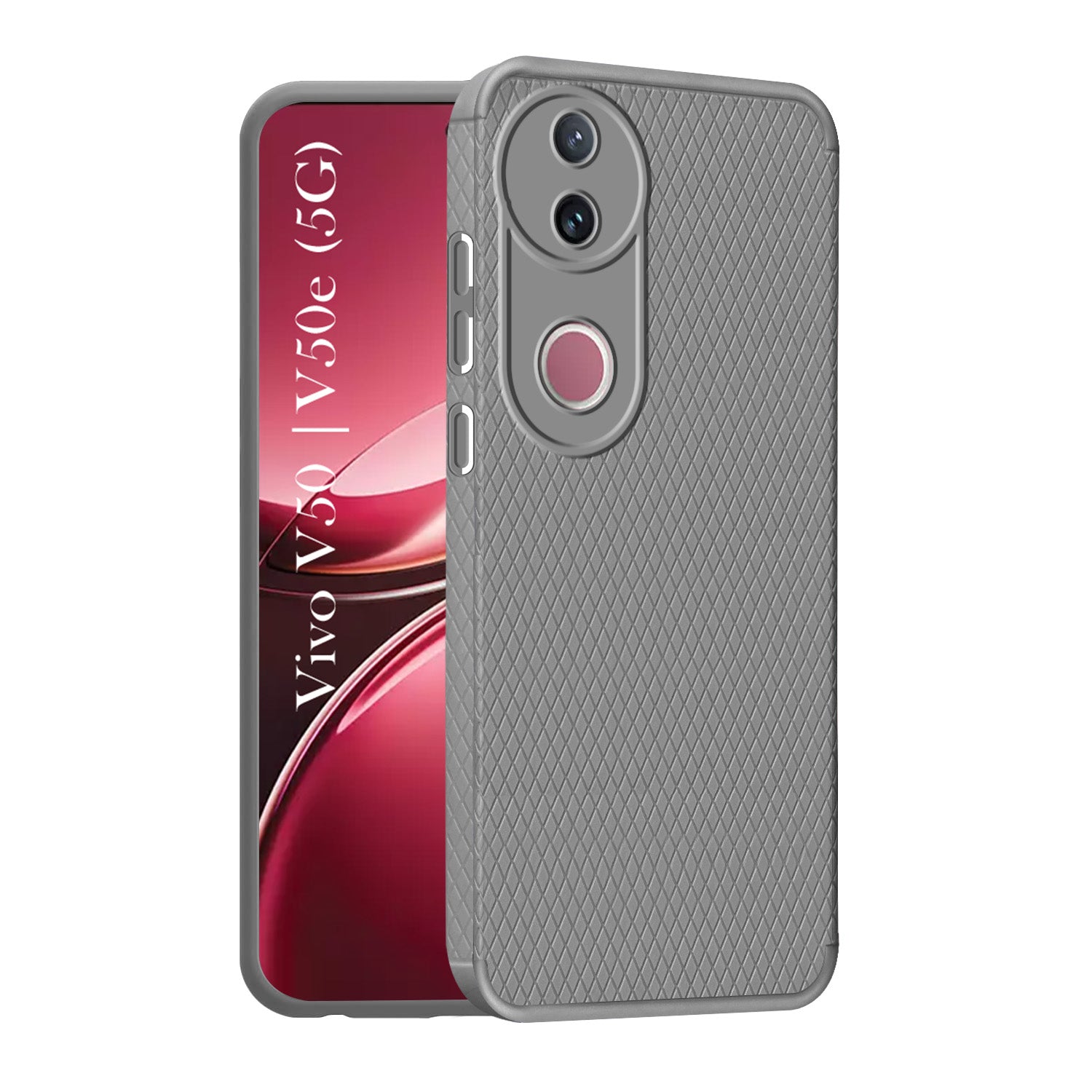 For Vivo V50 | Vivo V50e Back Cover Case (Liquid Silicone | Side Grip | Camera Protection)