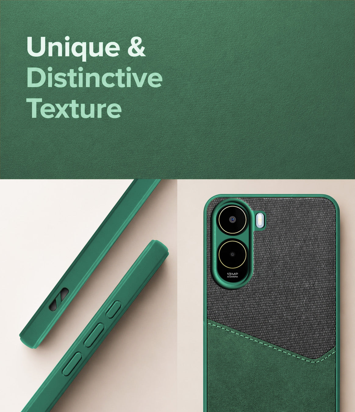 For Poco C81 5G Back Cover Case (Dual Colour Stitch | Professional Minimalist Feel | Soft and Flexible)