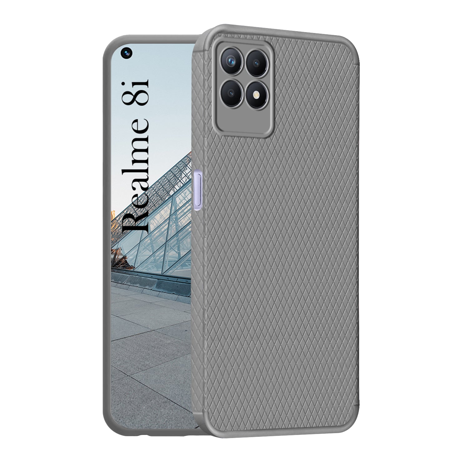 For Realme 8i Back Cover Case (Liquid Silicone | Side Grip | Camera Protection)