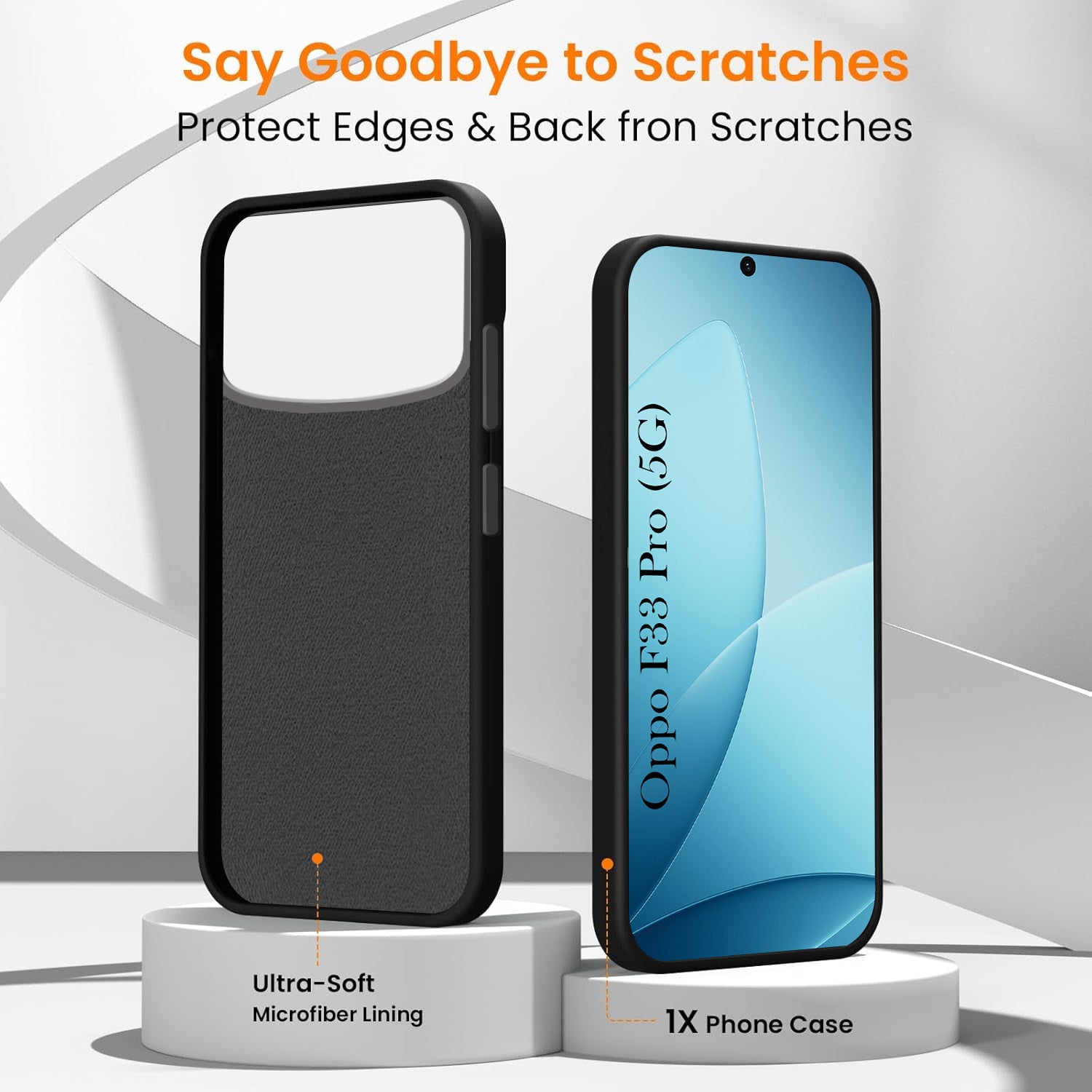 For Oppo F33 Pro 5G Back Cover Case Rubberised (Textured Grip Design | Camera Protection | Slim and Light Weight | Soft Touch and Feel)