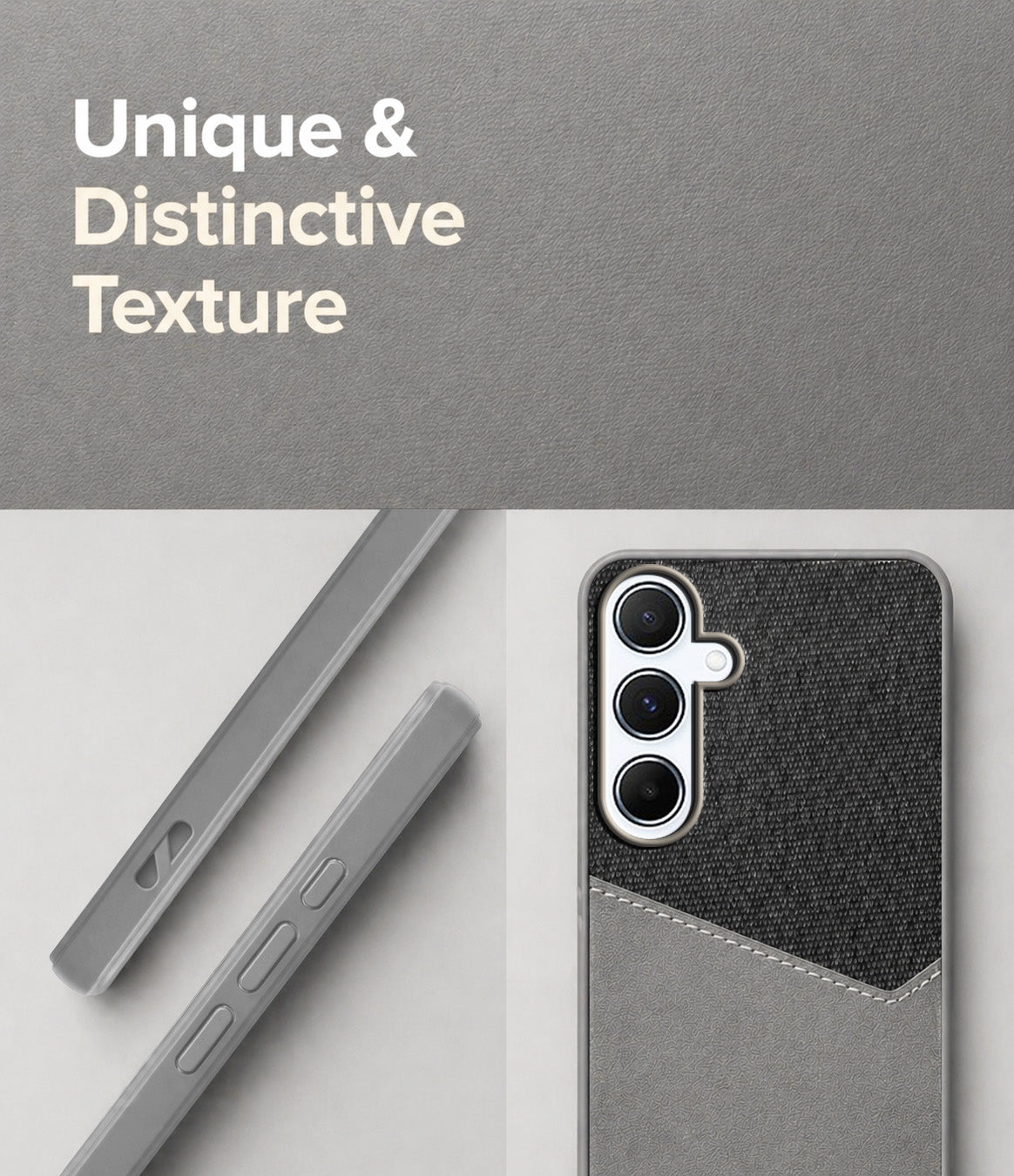 For Samsung Galaxy A55 5G Back Cover Case (Dual PU Leather Stitch | Professional Minimalist | Soft and Flexible)