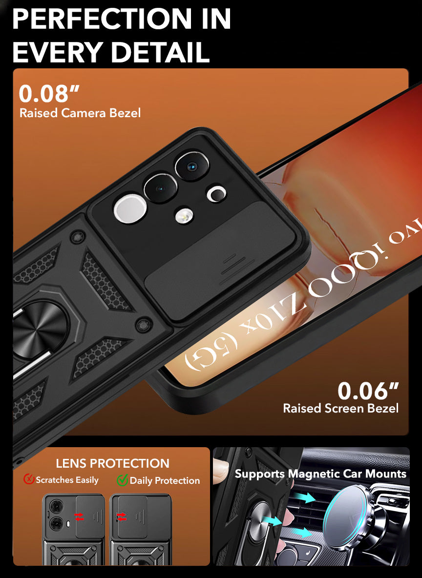 For Vivo iQOO Z10x Back Cover Case (Hybrid Dual Armor Polycarbonate)