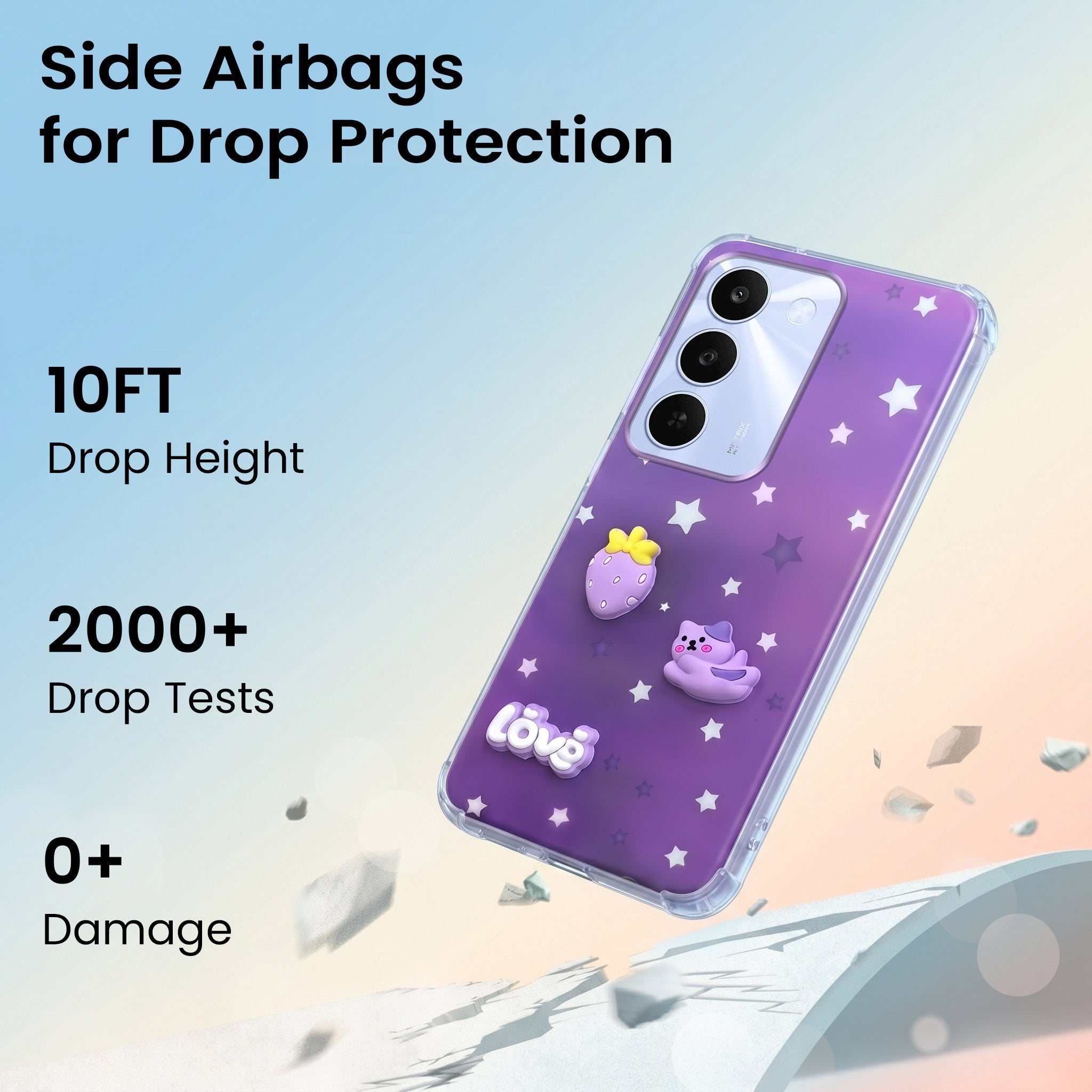 For Realme C83 5G Back Cover Case (3D Cute Cartoons | Hard Back Side Soft | Matte Premium Finish | HD Printing)