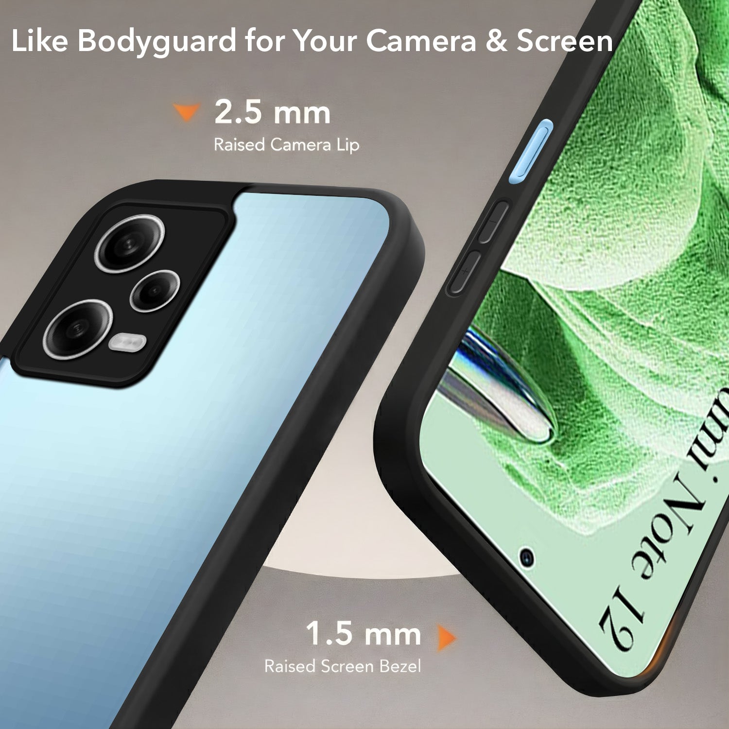 For Redmi Note 12 5G Back Cover Case (Built-in Stand | Lifetime Anti Yellow | Kickstand Shockproof | Camera Protection | MagSafe Compatible)
