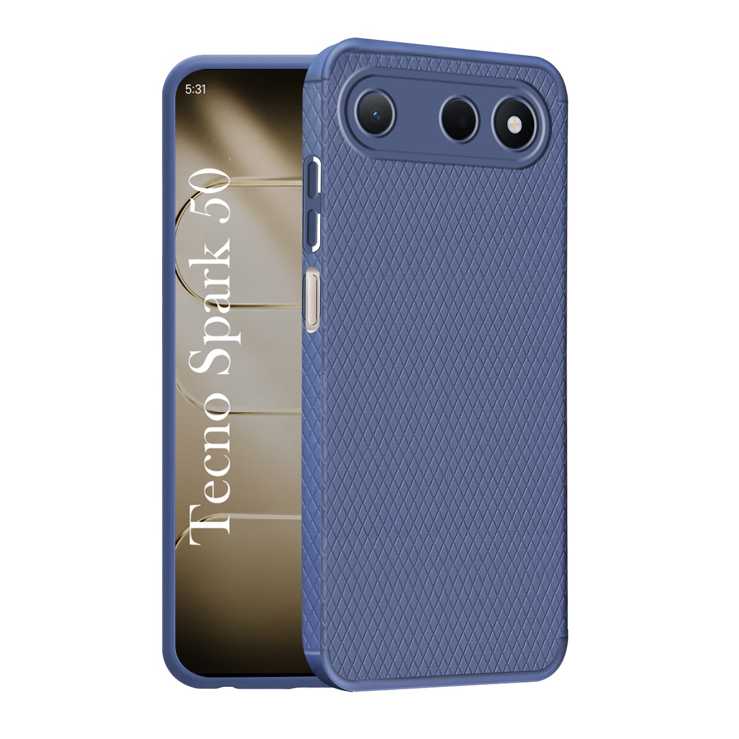 For Tecno Spark 50 Back Cover Case Liquid Silicone (Camera Protection | Side Grip Texture | Soft and Flexible)
