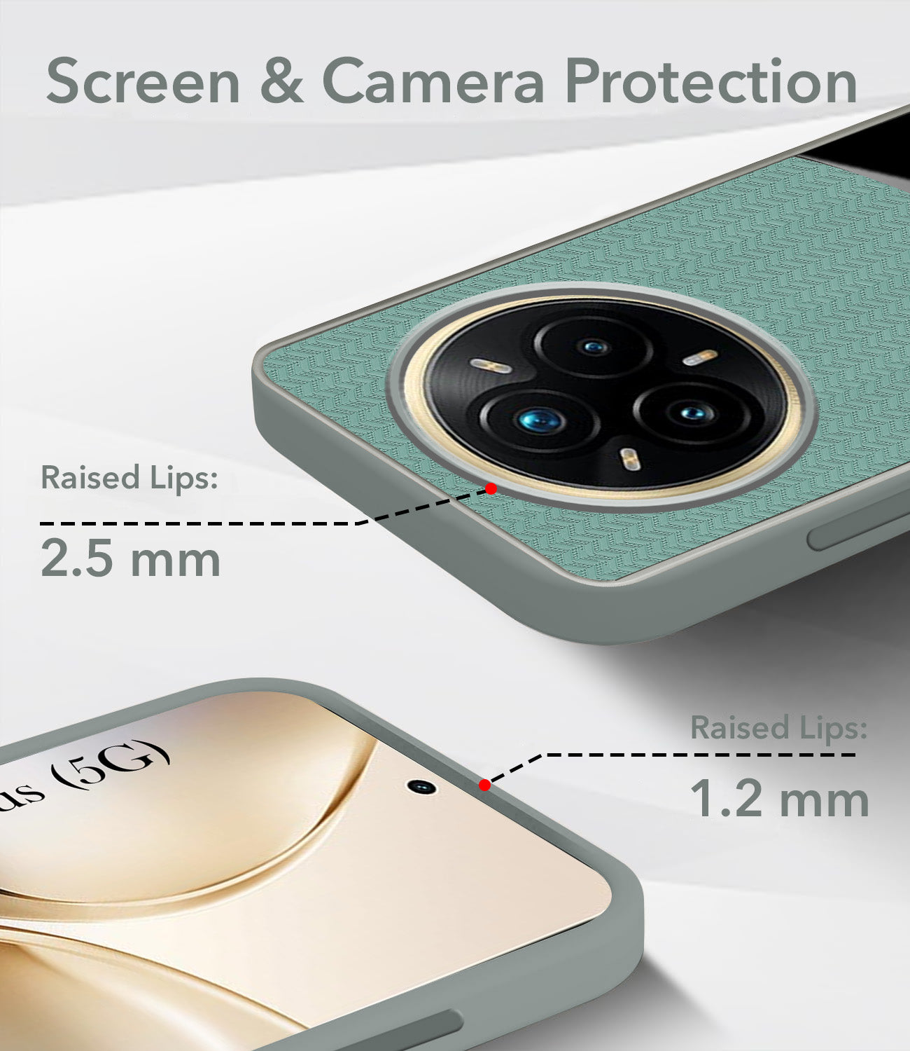 For Realme 14 Pro Plus 5G Silicone Finish Back Cover Case  (Premium Minimalist Professional Feel | Camera Protection Bump)