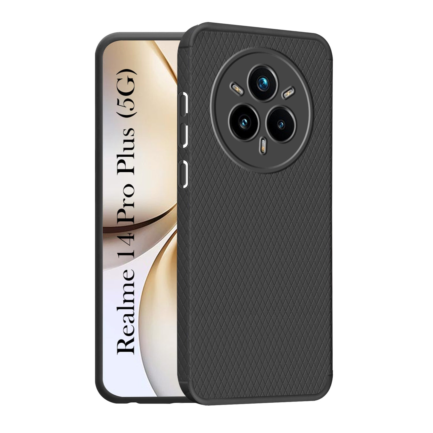 For Realme 14 Pro Plus 5G Back Cover Case (Liquid Silicone | Side Grip | Camera Protection)