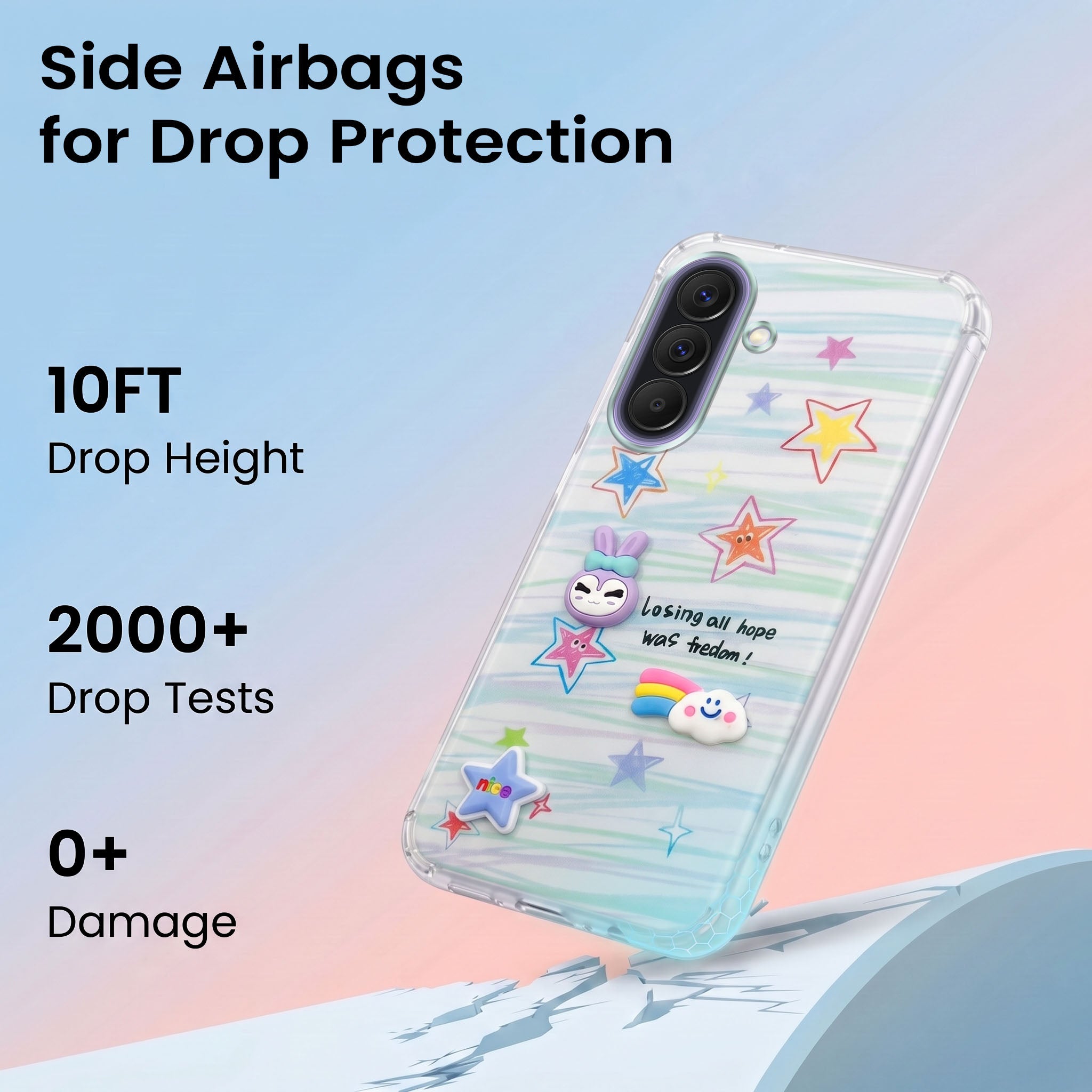 For Samsung Galaxy A57 5G Back Cover Case (3D Cute Cartoons | Hard Back Side Soft | Matte Premium Finish | HD Printing)