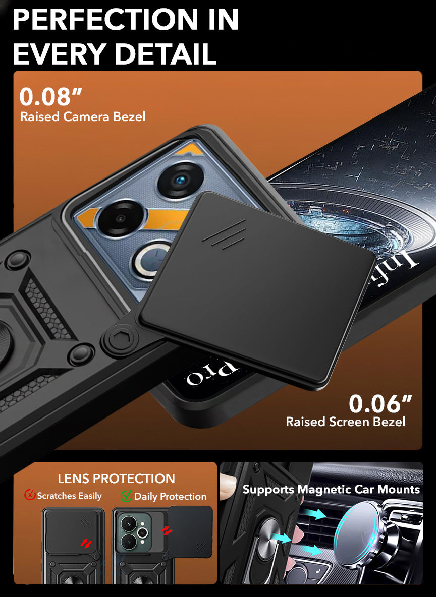 For Infinix GT 20 Pro 5G Back Cover Case (Hybrid Dual Armor Polycarbonate)