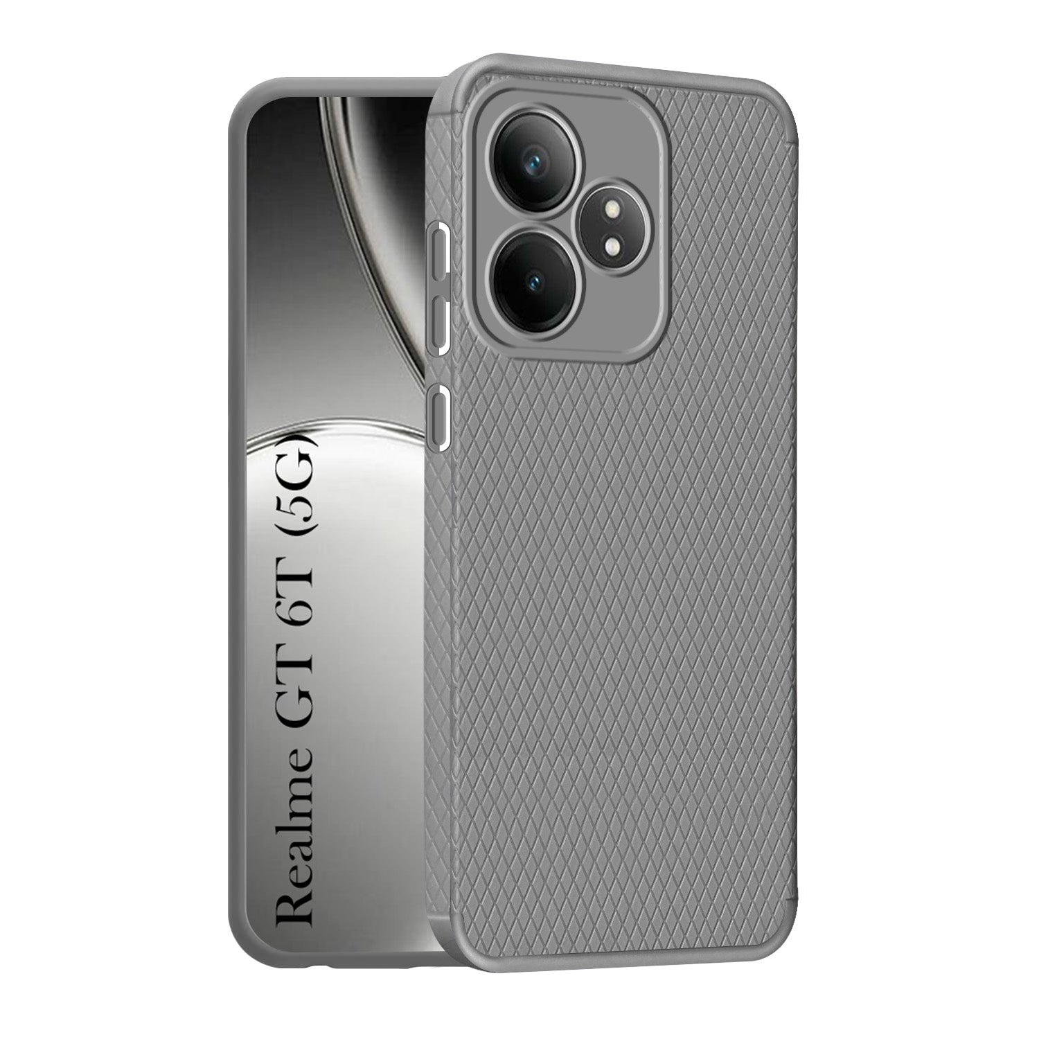For Realme  GT 6 | GT 6T 5G Back Cover Case (Liquid Silicone | Side Grip | Camera Protection)