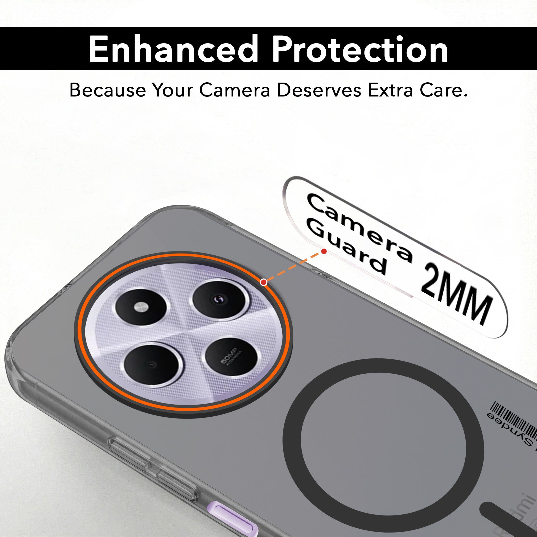 For Redmi A4 5G | Xiaomi Redmi 14C Back Cover Case (Soft Touch | Camera Bump Protection | MagSafe Compatible | Matte Finish)