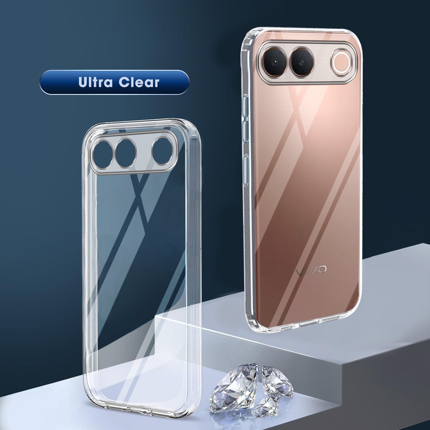 For Vivo S2 5G Back Cover Case Silicone (Clear Shockproof Case with Camera Protection | Soft and Flexible | Transparent)