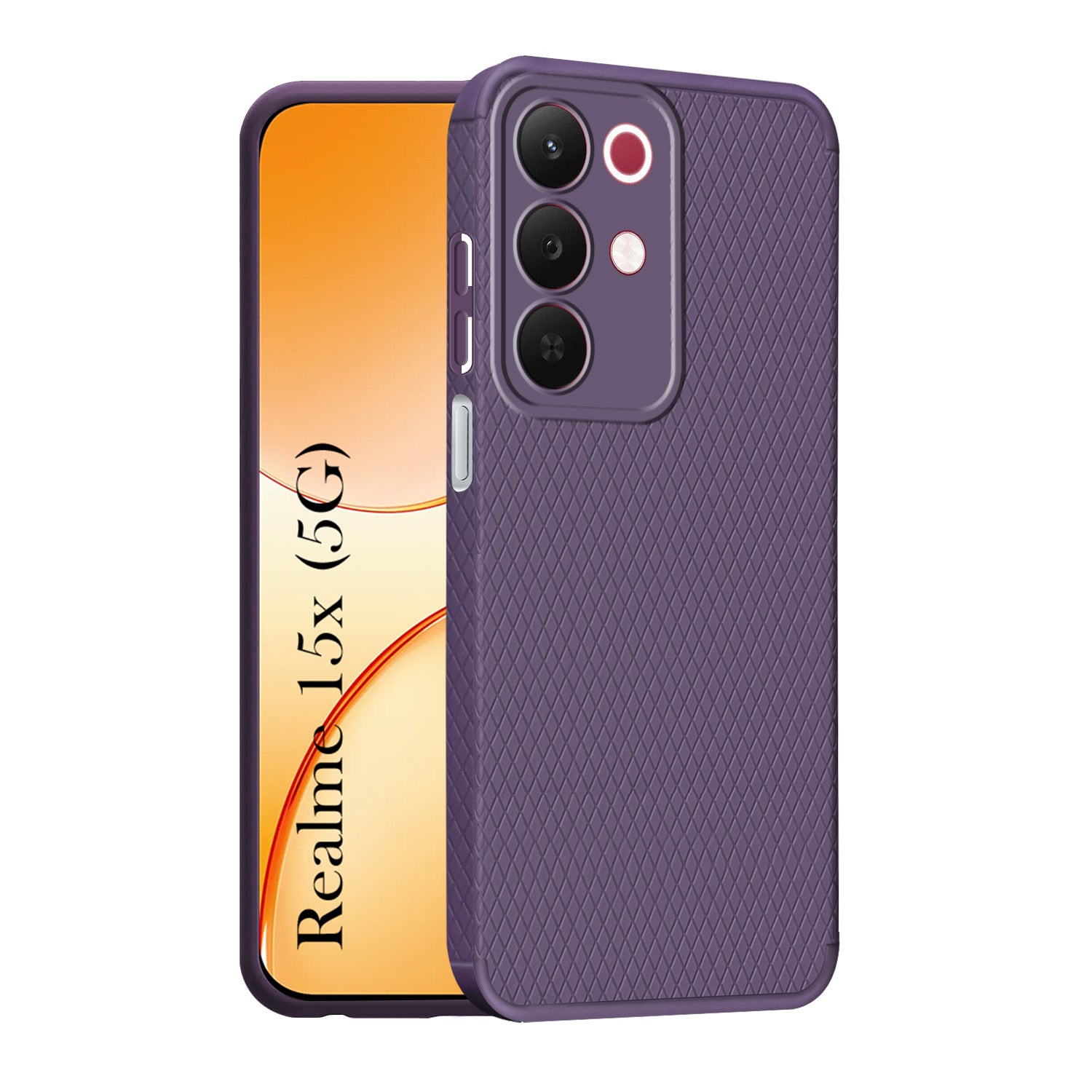 For Realme 15X Back Cover Case Liquid Silicone (Camera Protection | Side Grip Texture | Soft and Flexible)