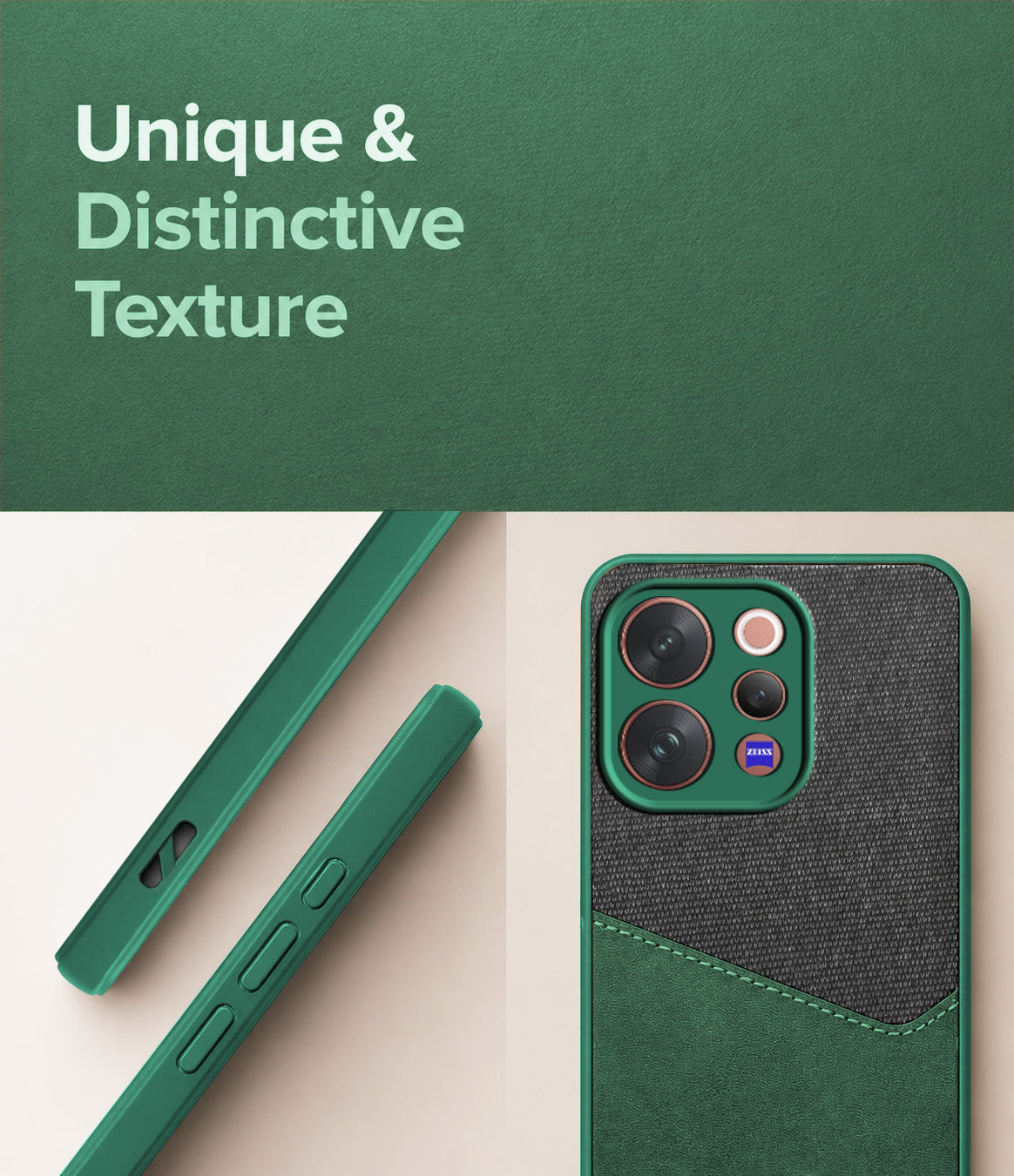For Vivo V70 | Vivo V70 Elite 5G Back Cover Case (Dual PU Leather Stitch | Professional Minimalist | Soft and Flexible)