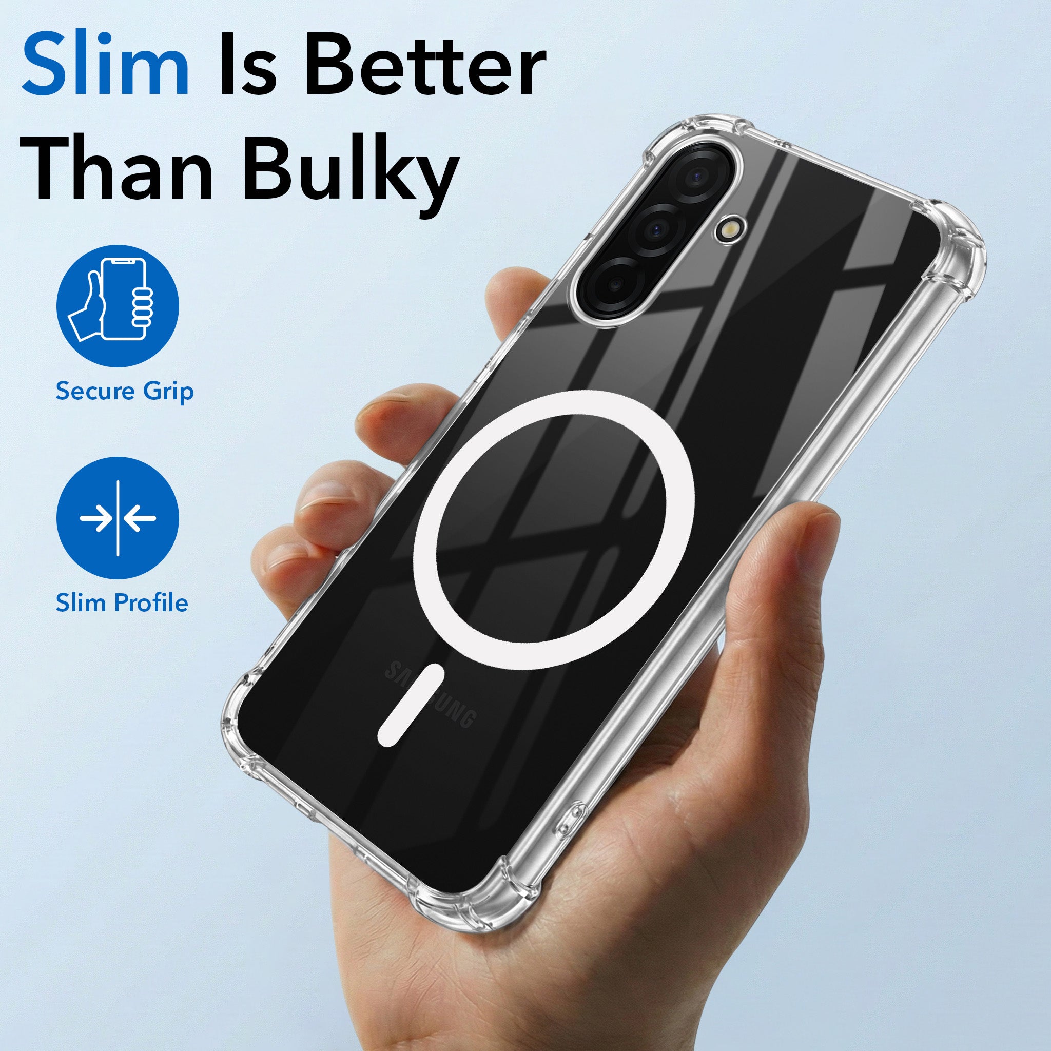 For Samsung Galaxy A26 5G Back Cover Shockproof Crystal-Clear (Magsafe Wireless Support | Drop & Camera Protection | Hard Polycarbonate)
