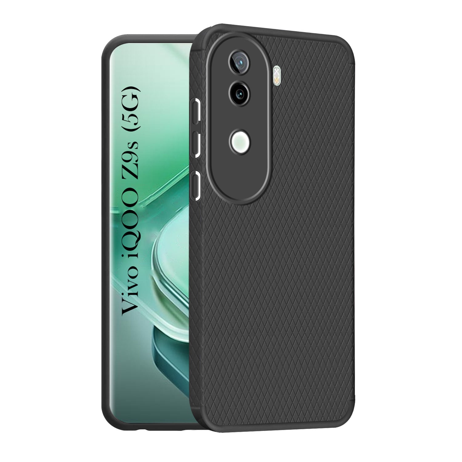 For Vivo iQOO Z9s Back Cover Case (Liquid Silicone | Side Grip | Camera Protection)