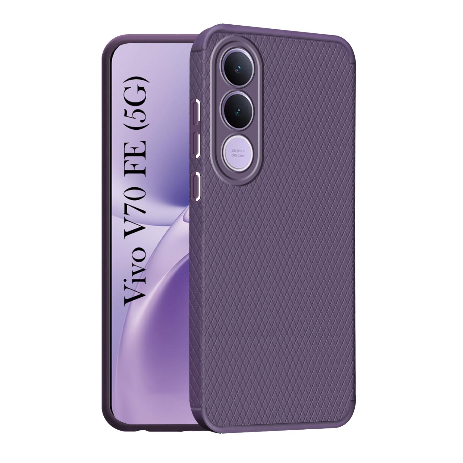 For Vivo V70 FE 5G Back Cover Case Liquid Silicone (Camera Protection | Side Grip Texture | Soft and Flexible)